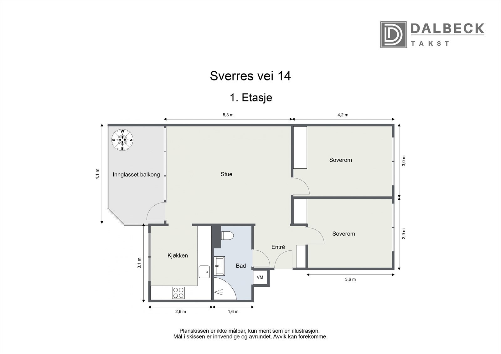 Plantegning. I tillegg disponerer boligen to boder og en parkeringsplass Galleribilde