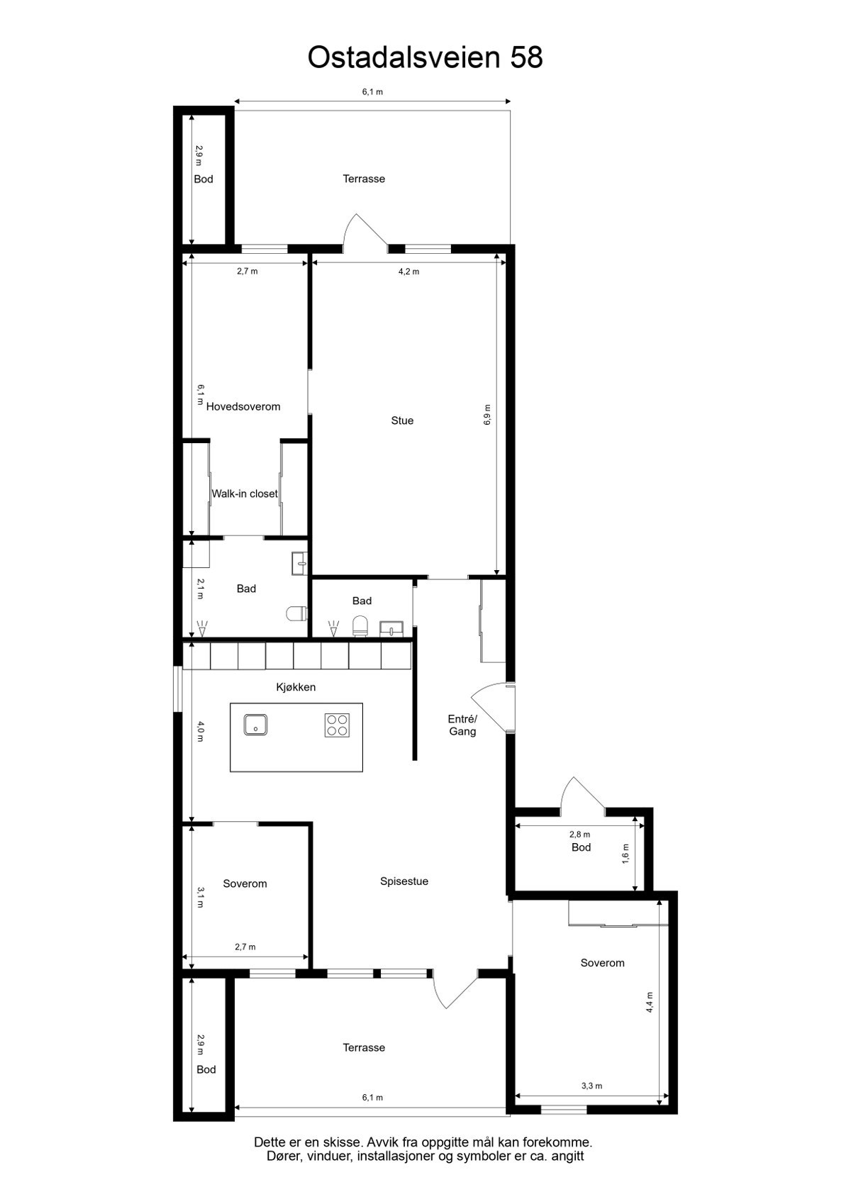Ostadalsveien 58 - planløsning Galleribilde