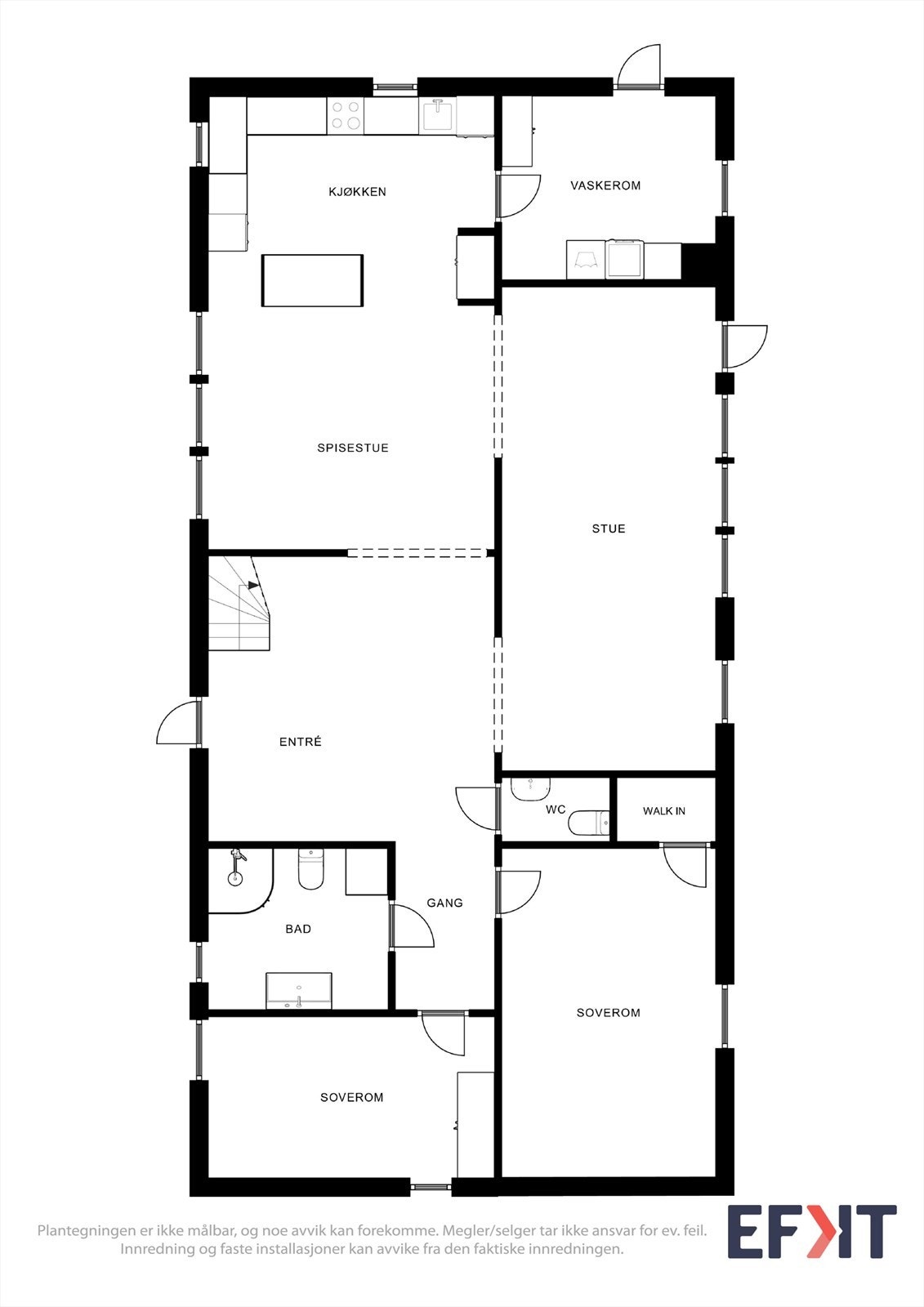 Plantegning 1. etasje Galleribilde