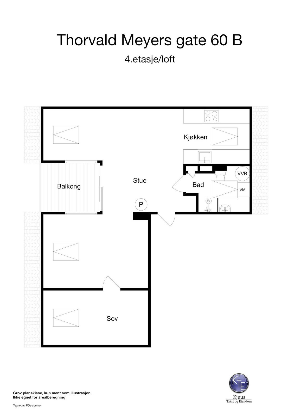 Arealeffektiv 2-roms leilighet. Ledig 1.3 til 26.7 Korttidsleie. Galleribilde