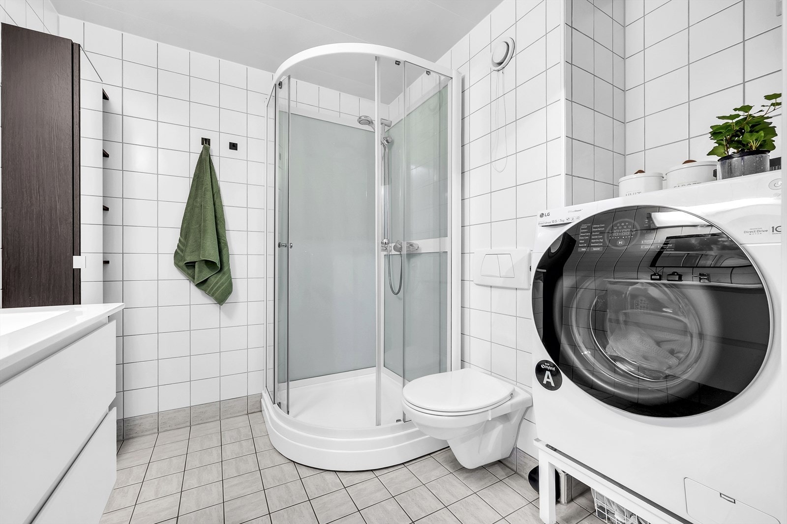 Badet har også opplegg for vaskemaskin. Galleribilde