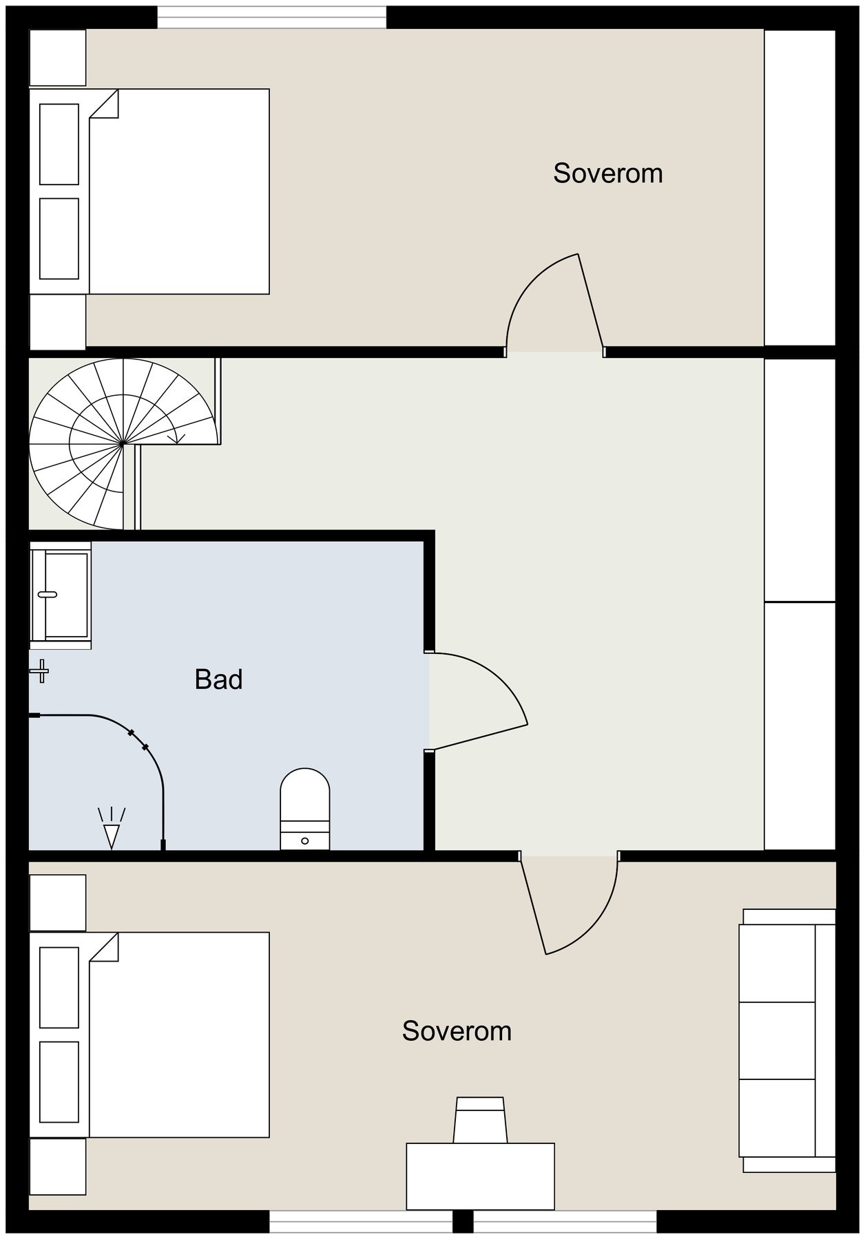 Plantegning 2.etasje Galleribilde