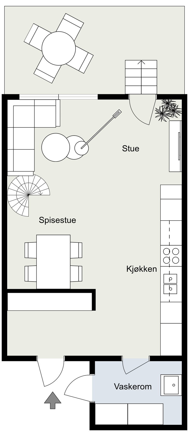 Plantegning 1.etasje Galleribilde