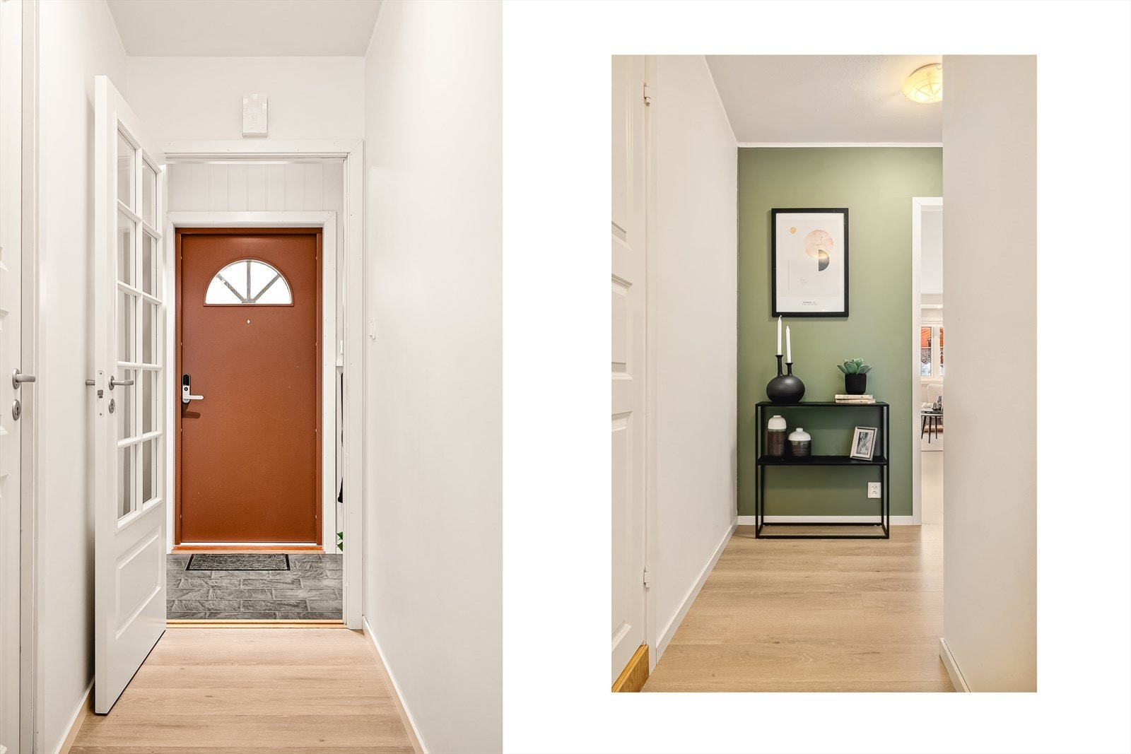 Entre med garderobe med dør til pent gangareal. Galleribilde