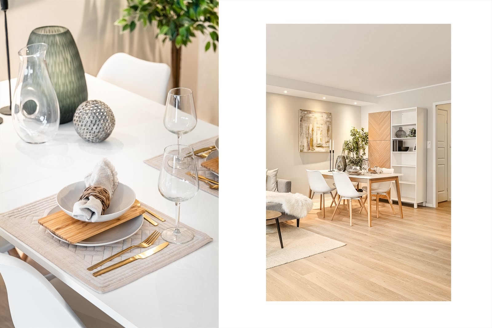 Hyggelig å kunne dekke romslig bod til venner og familie. Galleribilde