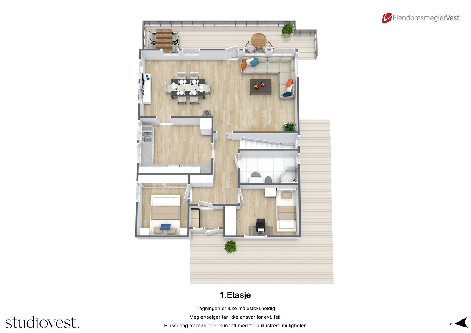 Planskisse 1.etg. Galleribilde