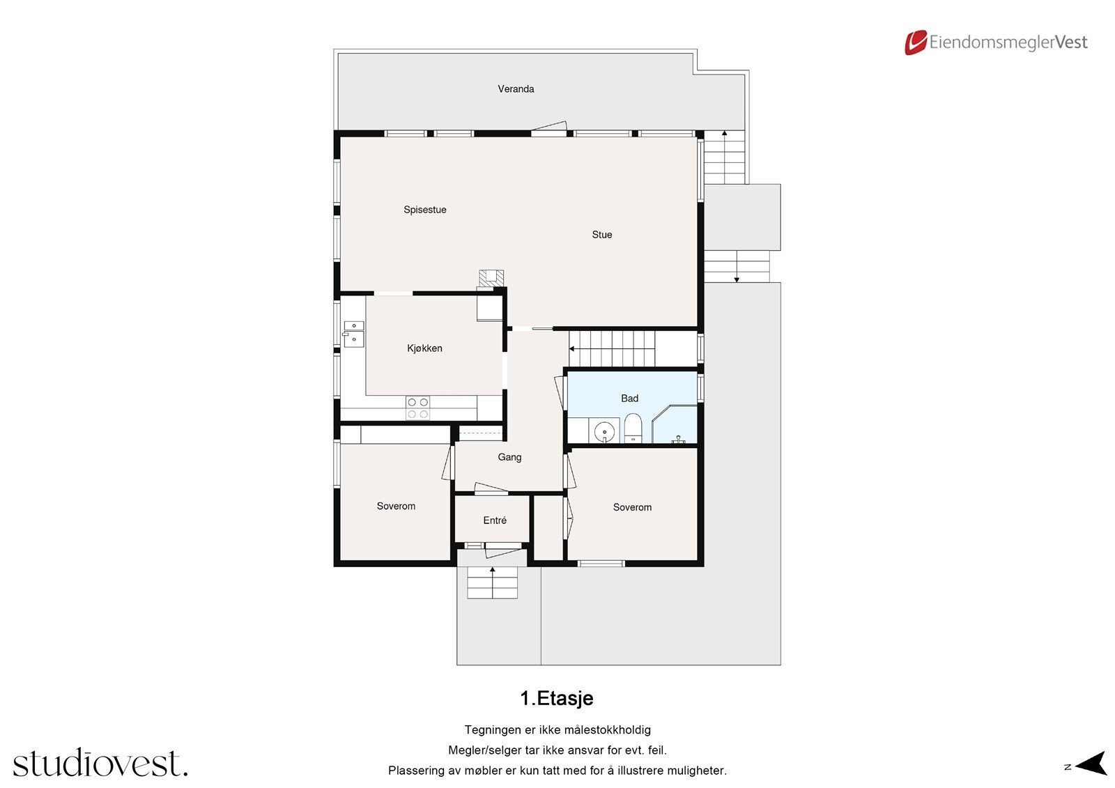 Planløsning 1.etg. Galleribilde