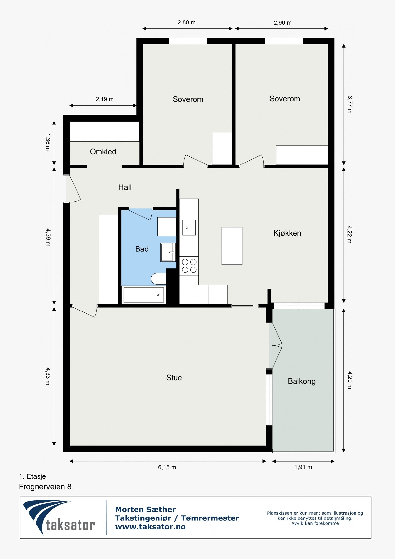 Plantegning - Frognerveien 8 Galleribilde