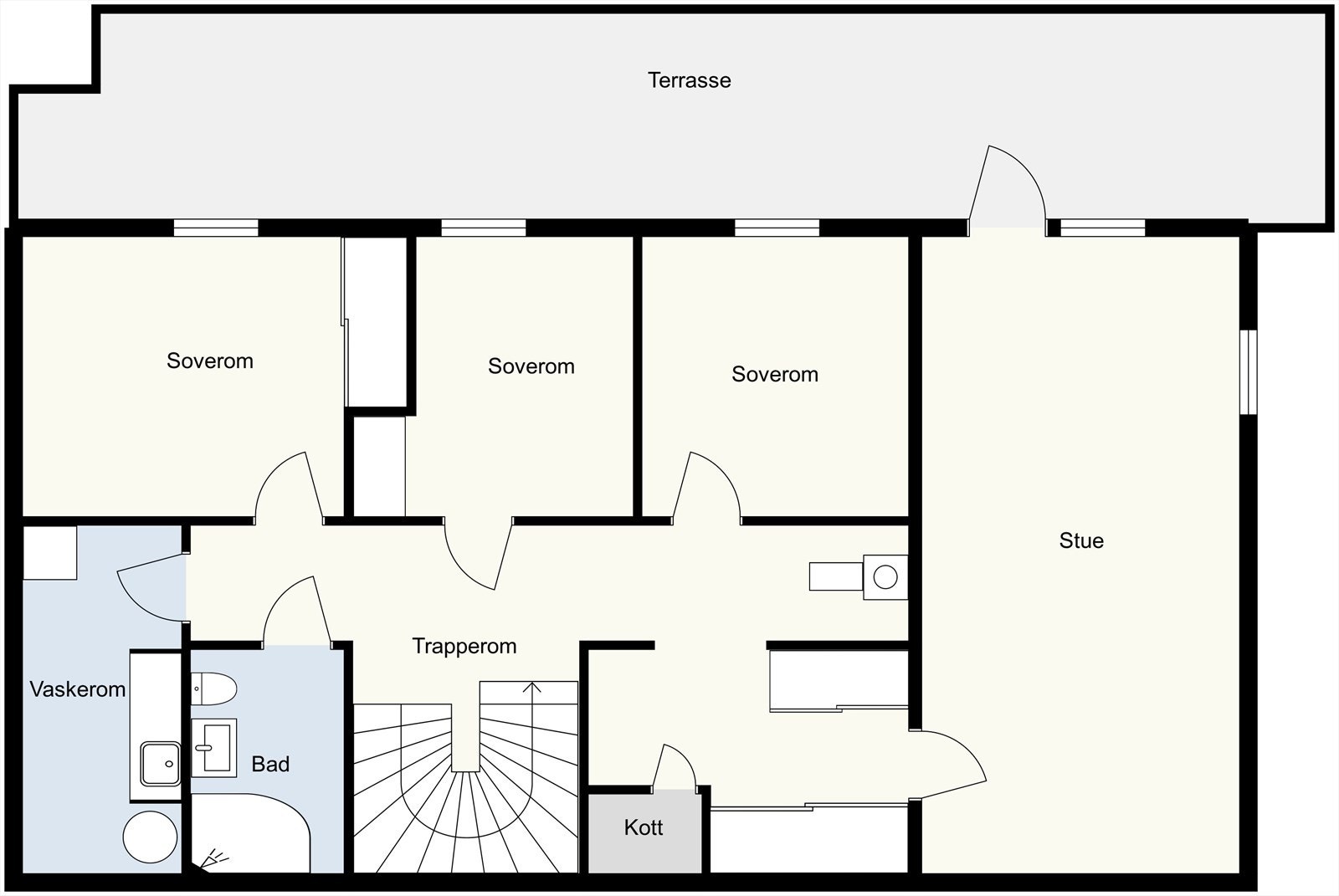 Plantegning underetasje. Galleribilde