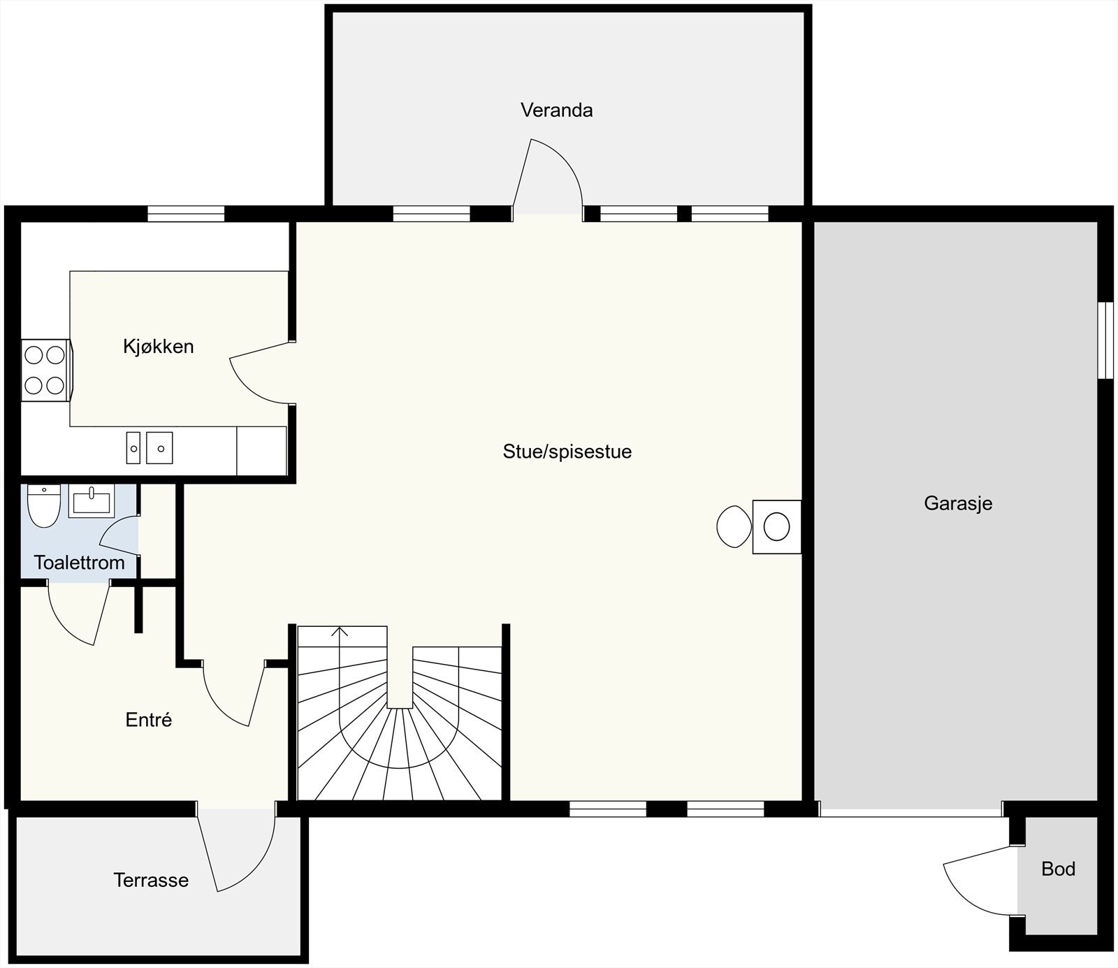 Plantegning 1. etasje. Galleribilde