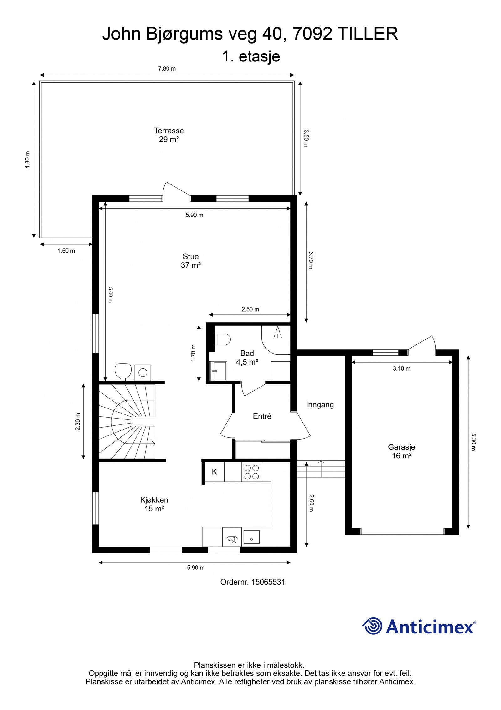 Plantegning - 1. etasje Galleribilde