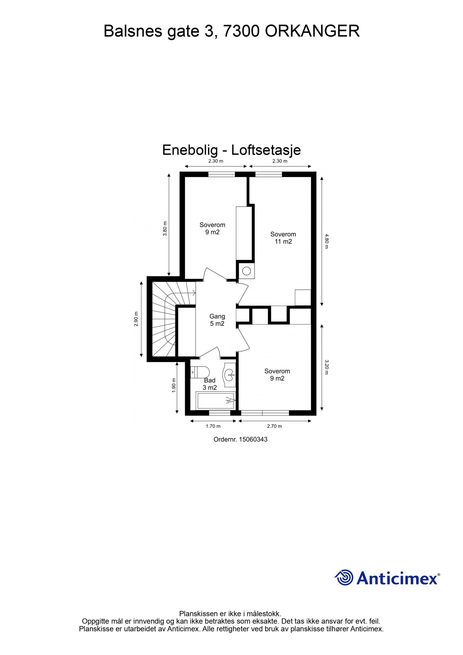 Plantegning loftetasje. Galleribilde