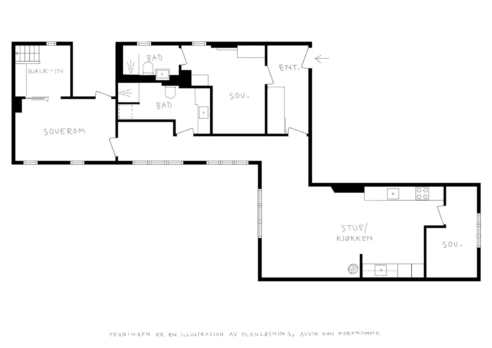 Planskisse Allégaten 40 Galleribilde