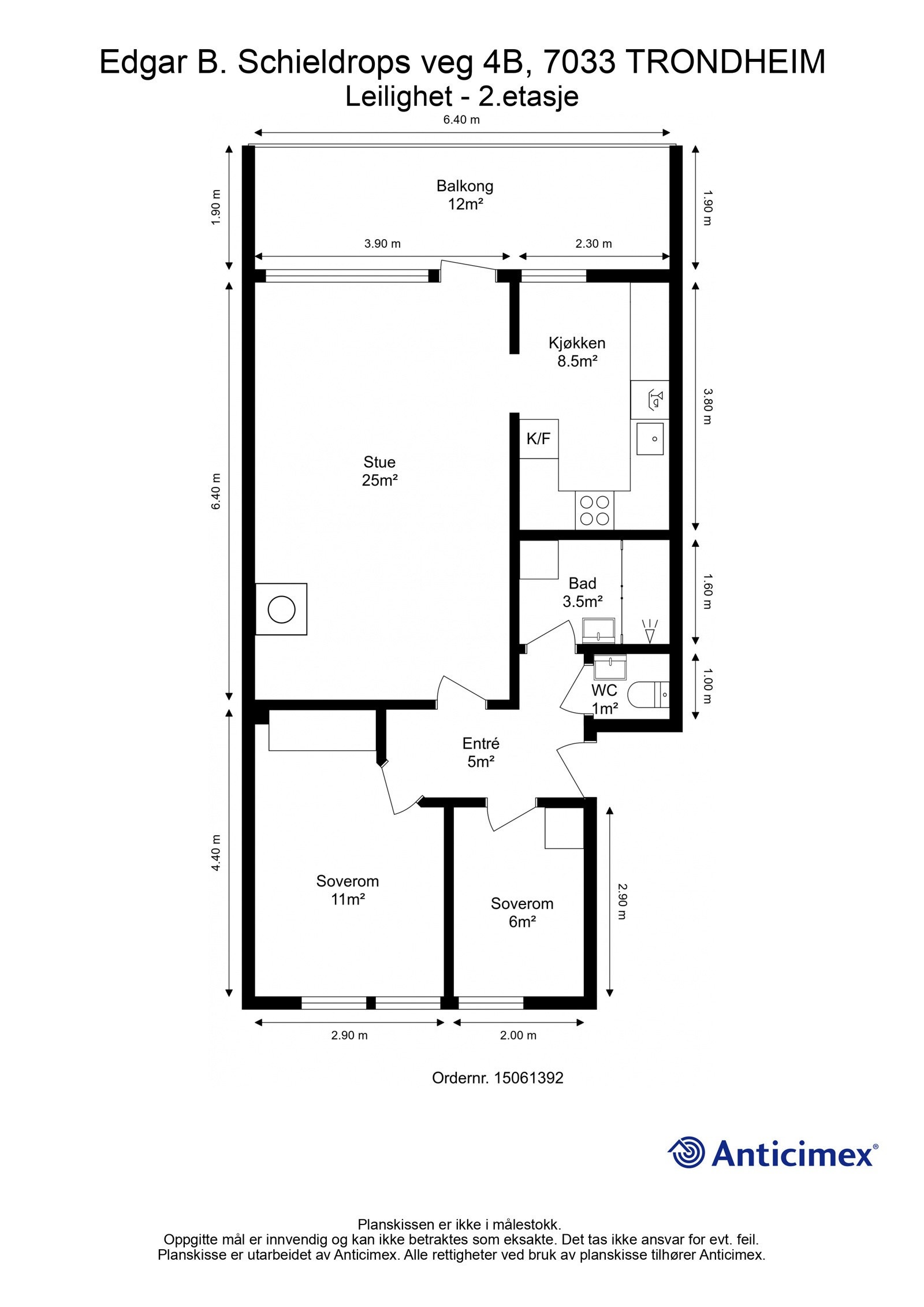 Gjør deg kjent med planløsningen til boligen før vi fortsetter presentasjonen. Galleribilde