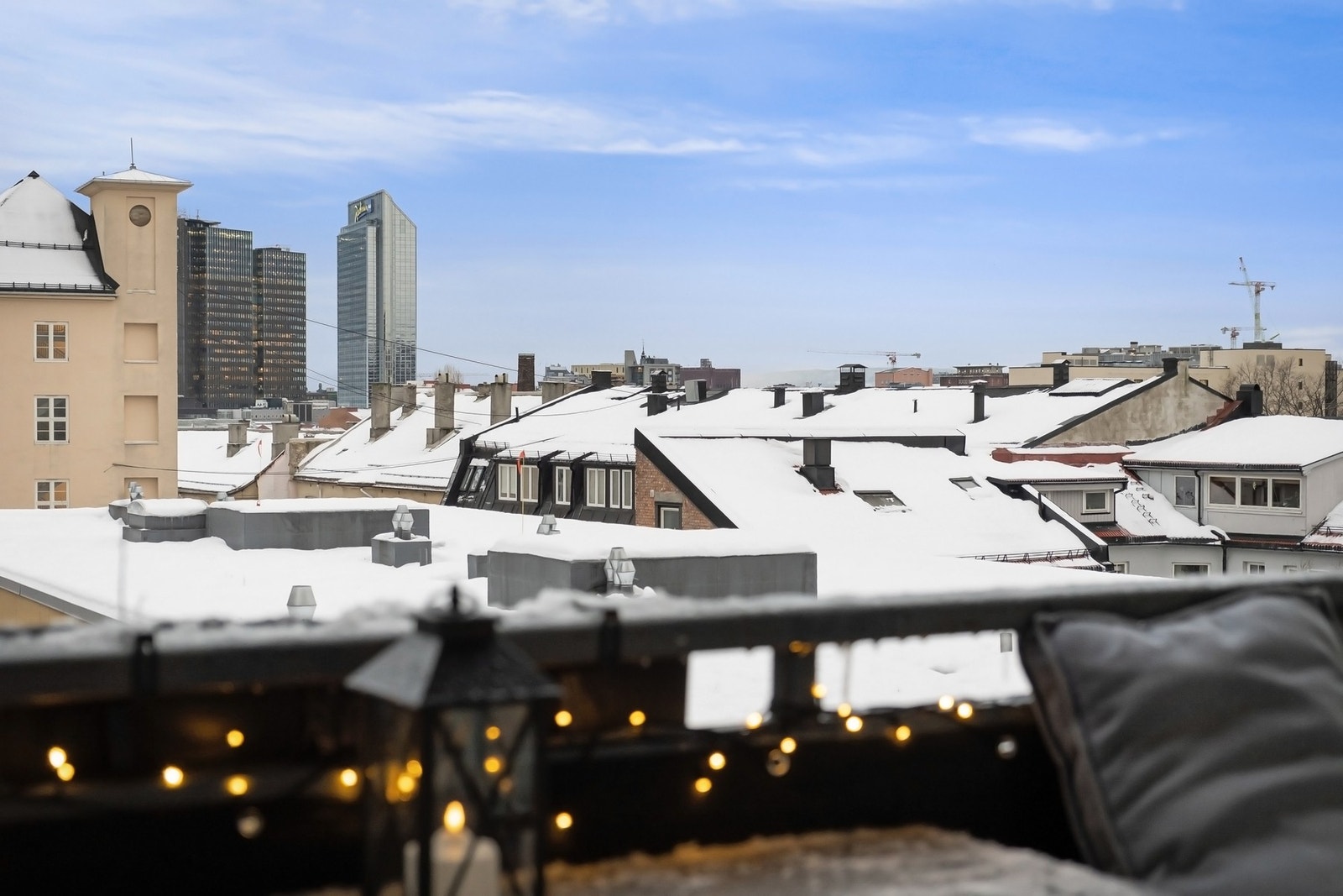 Hyggelig utsikt mot byen. Galleribilde