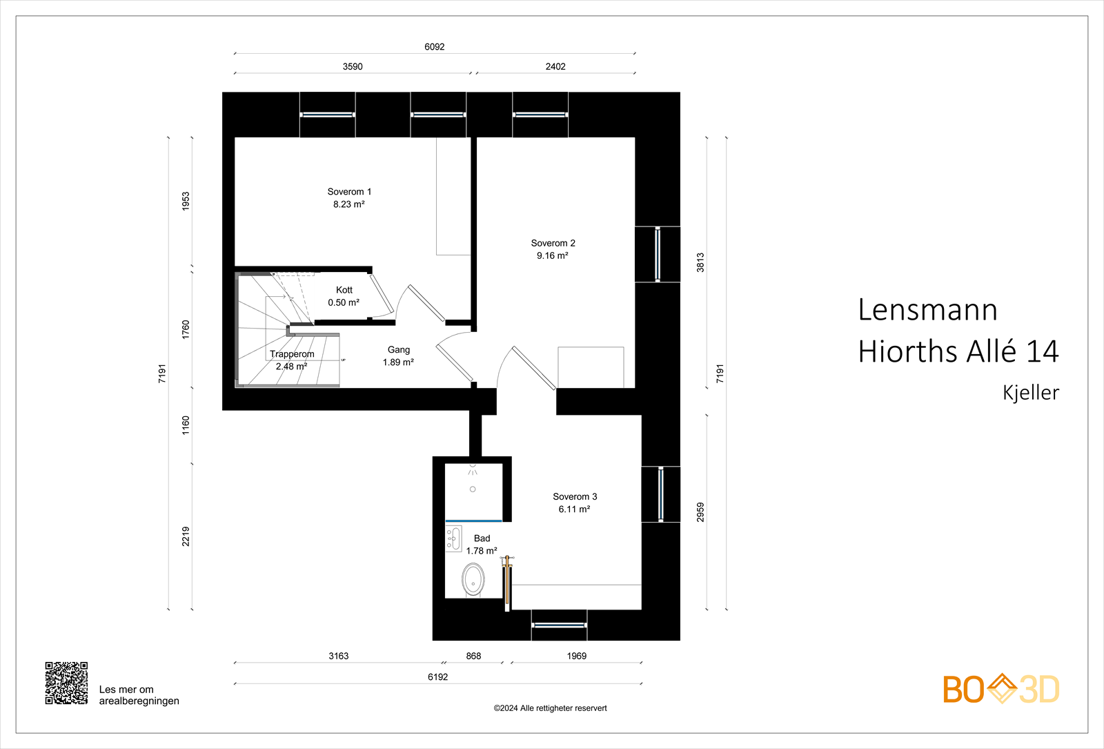 Plantegning underetasje. Galleribilde