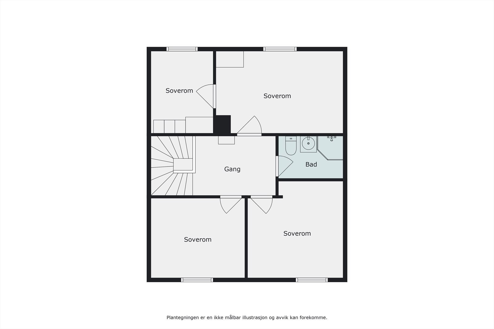 Plantegning 2. etasje Galleribilde