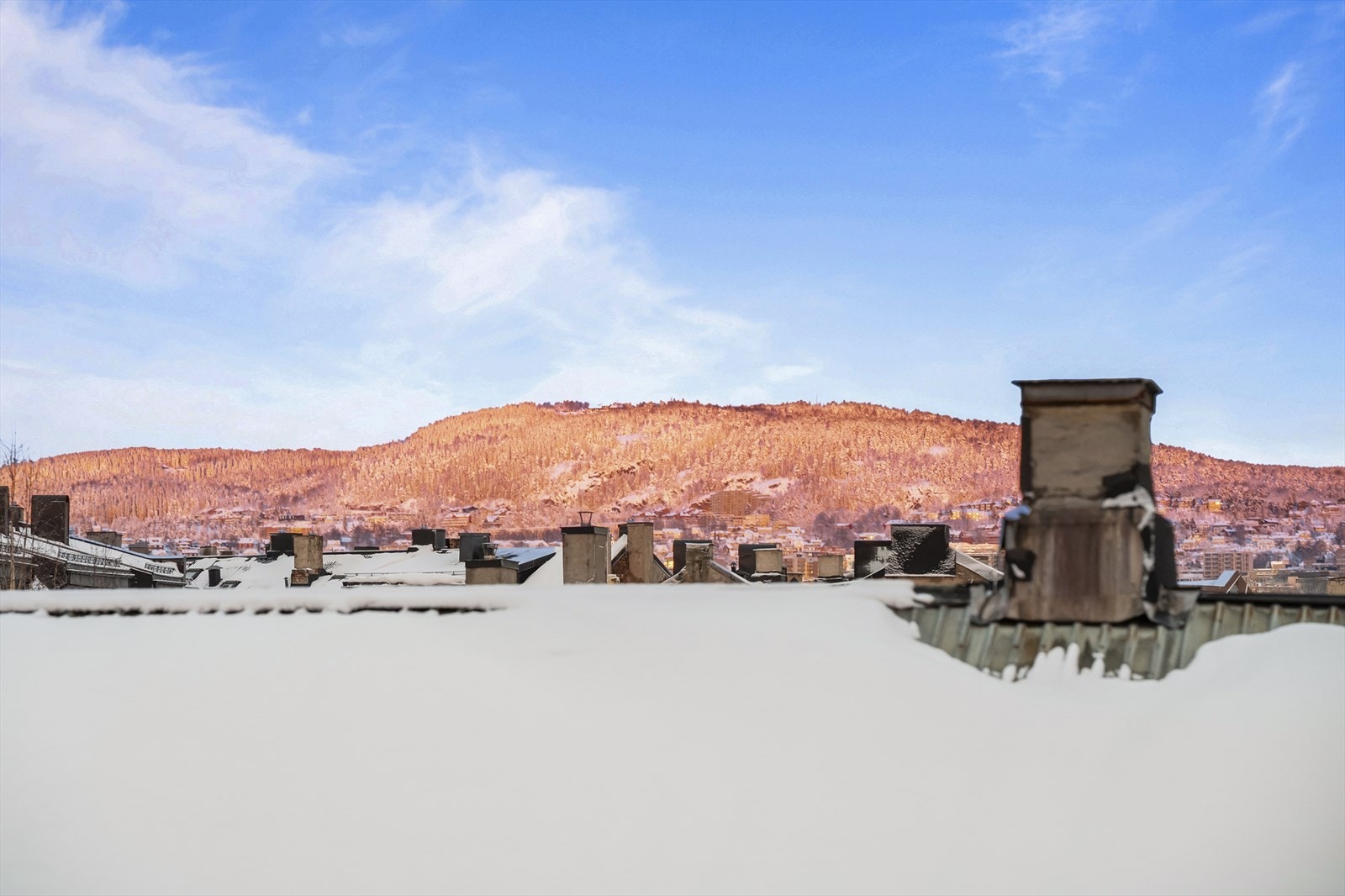 Utsikt fra takvinduet. Galleribilde