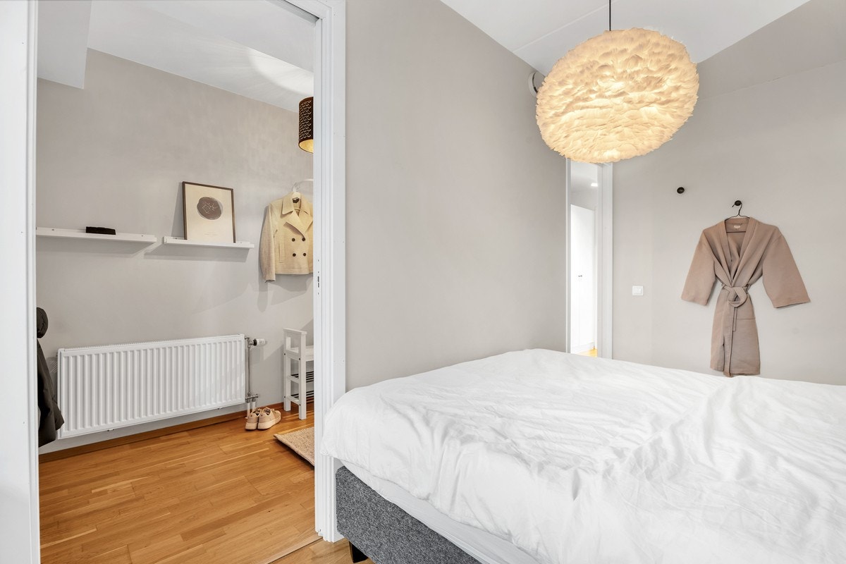 Skyvedørene gjør at rommet føles mer åpent. Galleribilde