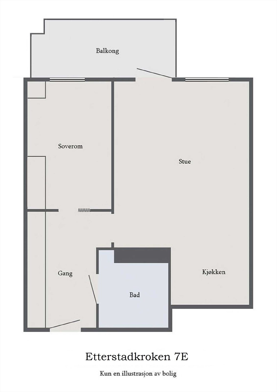 Plantegning av leiligheten Galleribilde