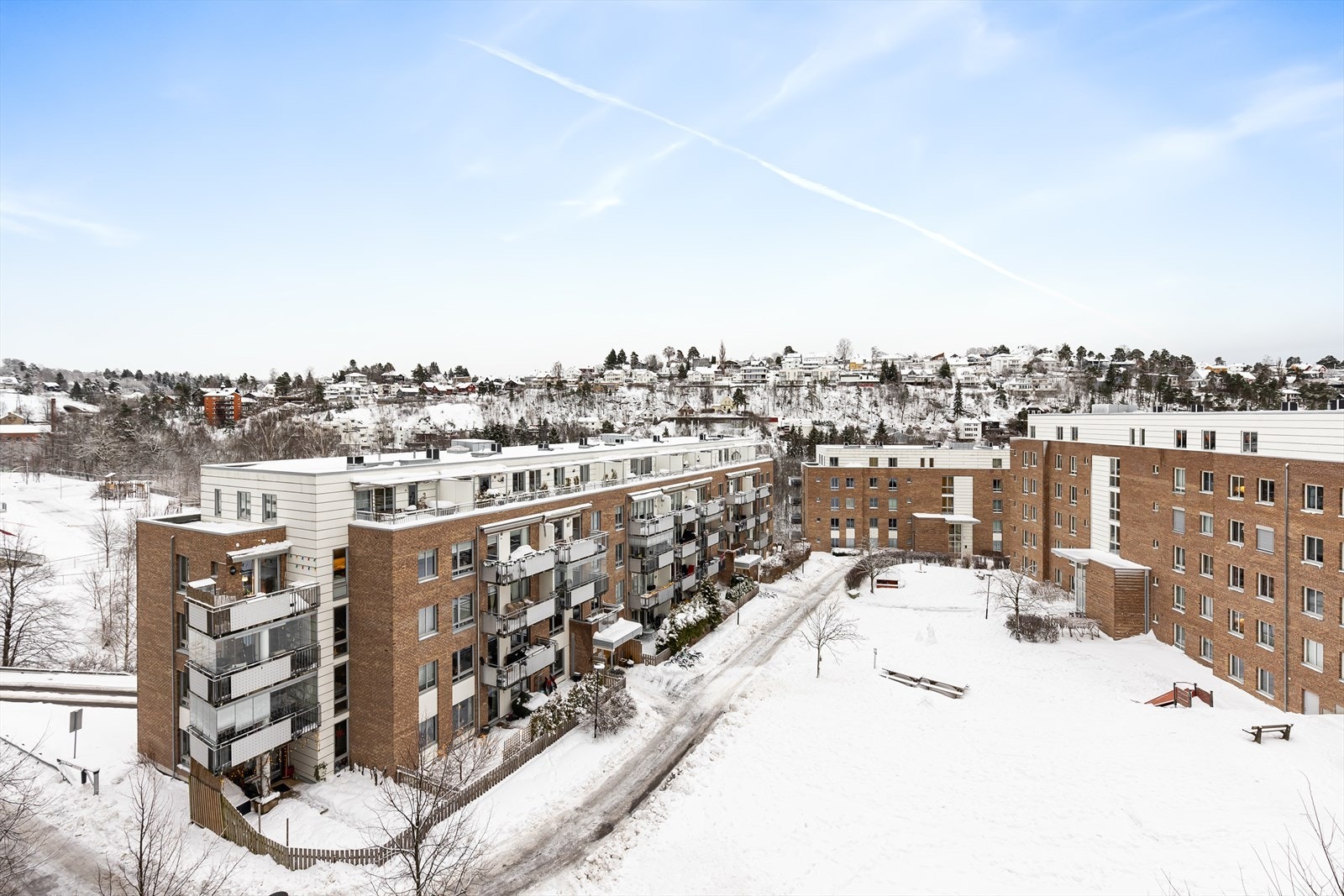 Flott utsikt fra balkongen Galleribilde