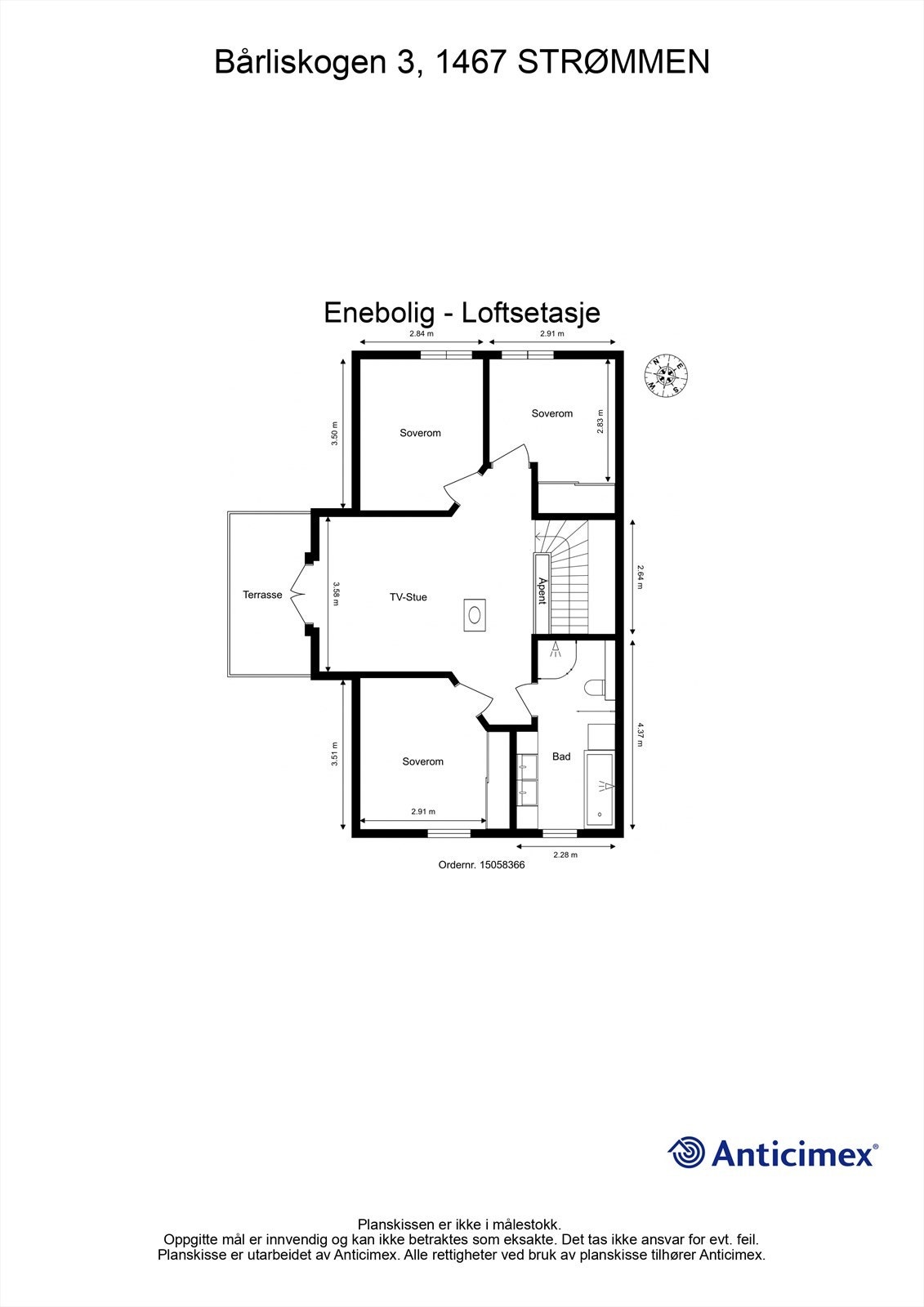 Plantegning andre etasje. Galleribilde