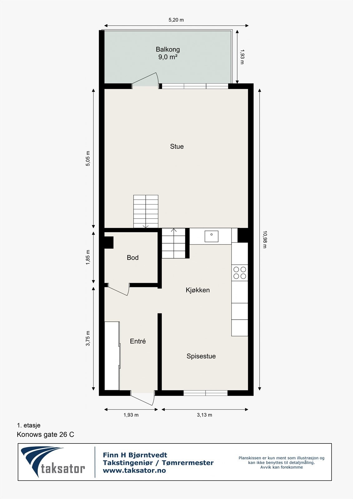 Plantegning 1. etasje Galleribilde
