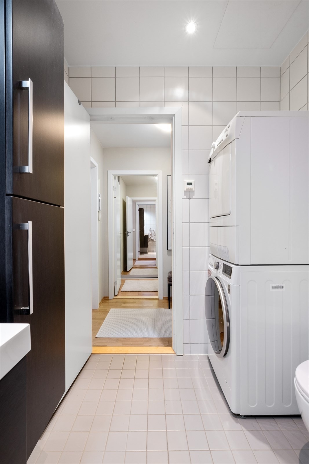 Opplegg for vaskemaskin. Mekanisk avtrekk. Galleribilde