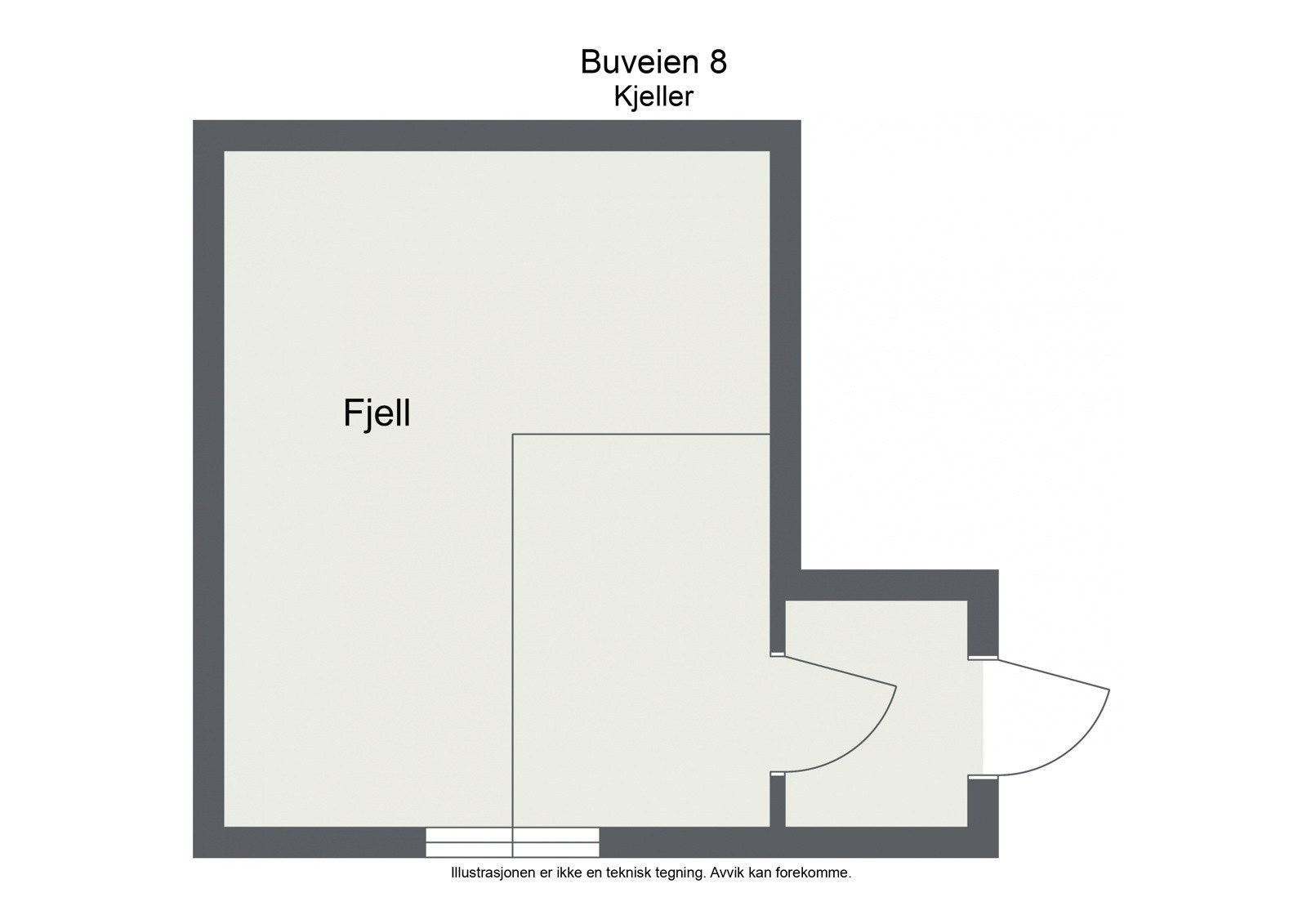 Plantegning kjeller. Galleribilde