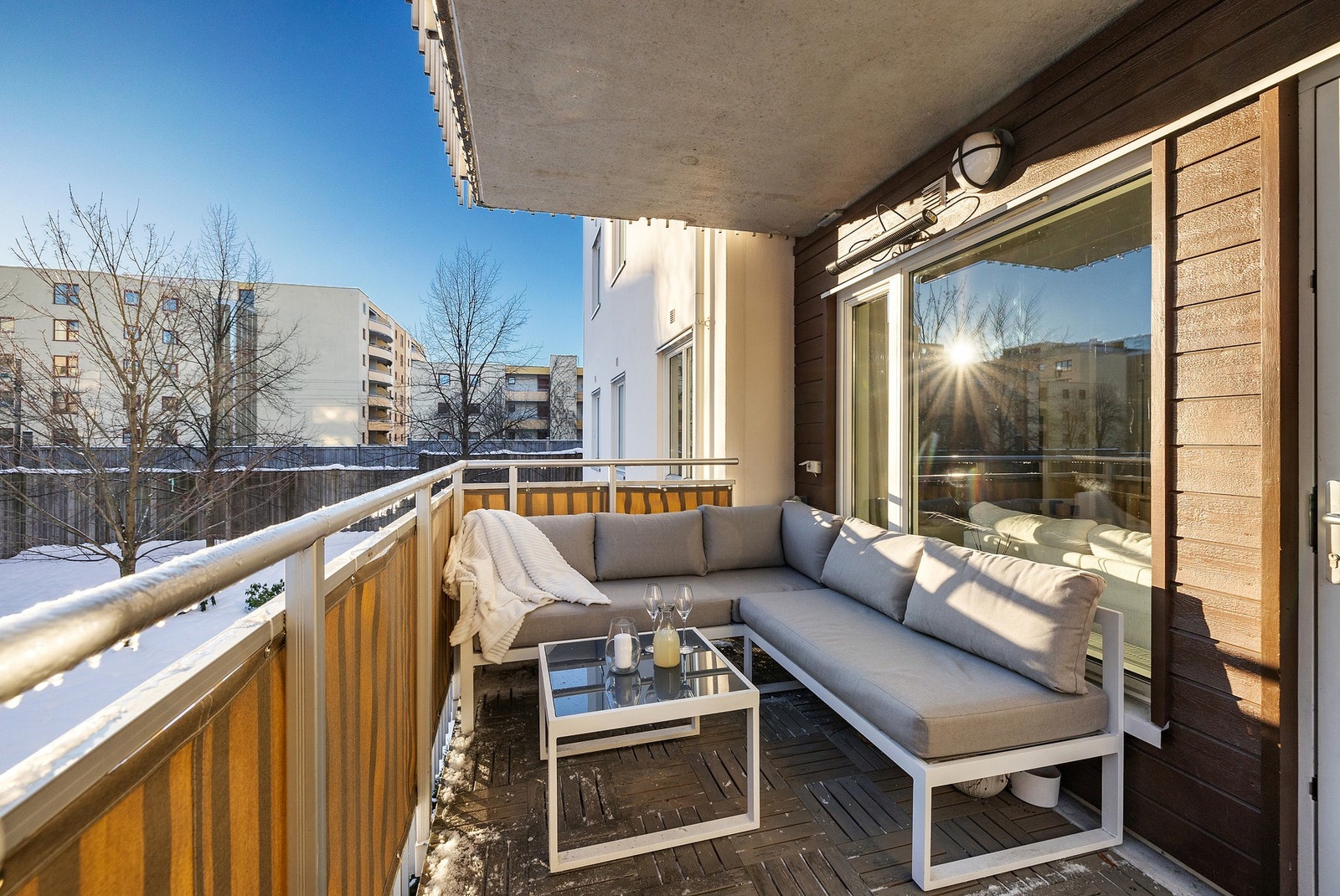 Balkongen er på 7,3 kvm Galleribilde