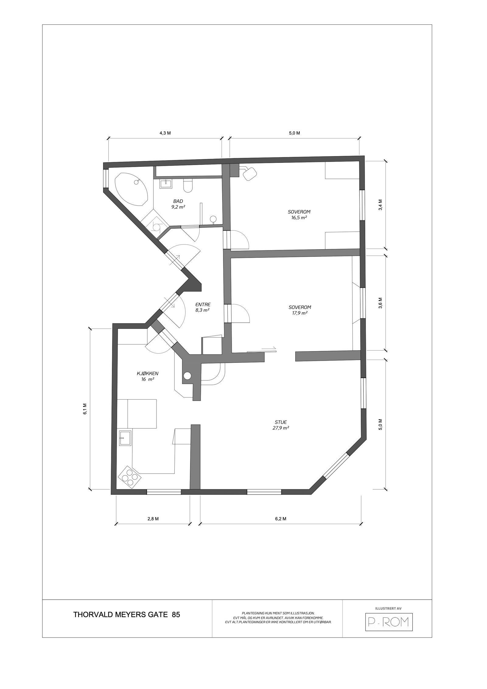 En planløsning med bedre romfølelse og større mulighetsbilde finner du sjeldent! Galleribilde