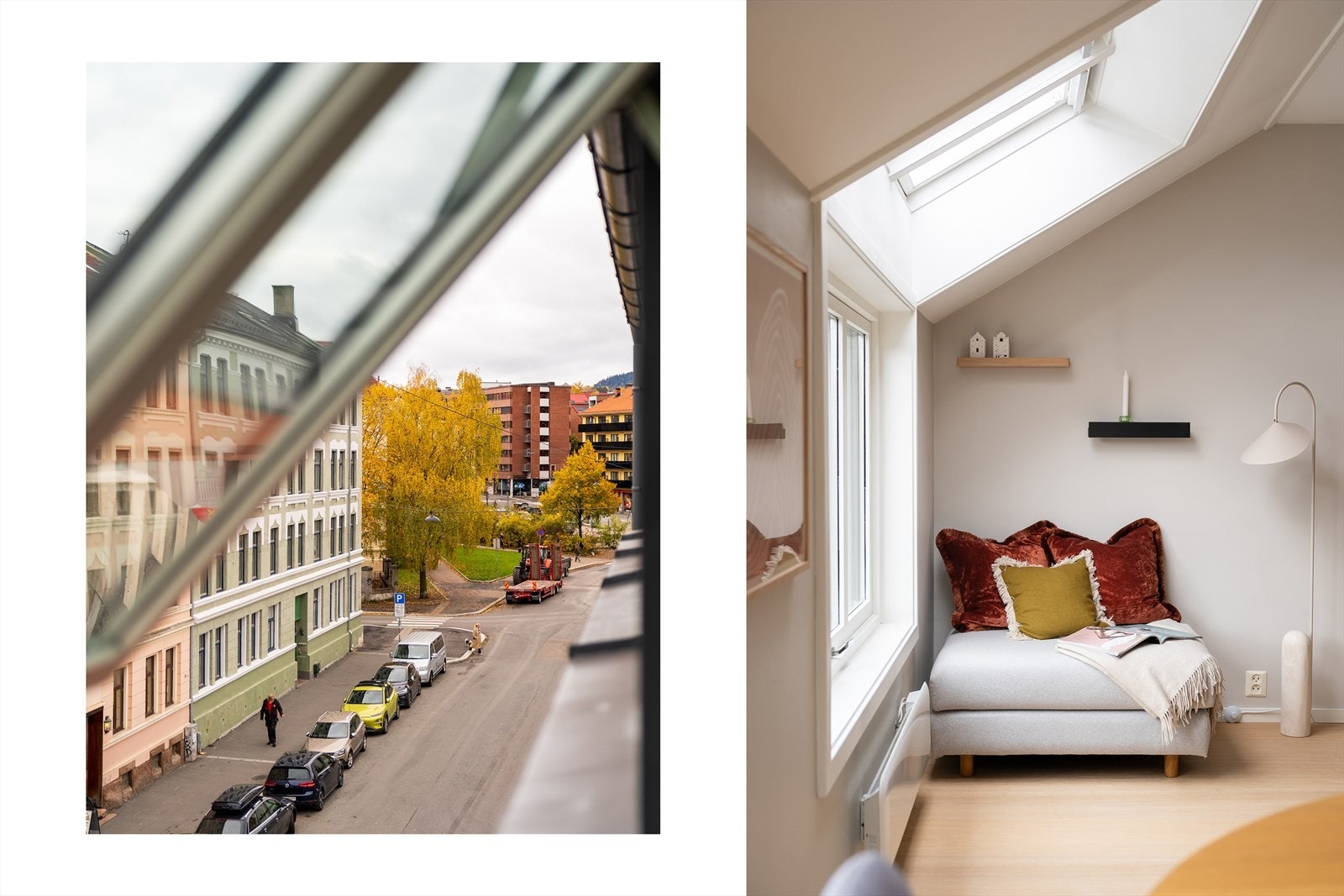 Takvinduene i stuen forsterker den gode romfølelsen. Galleribilde