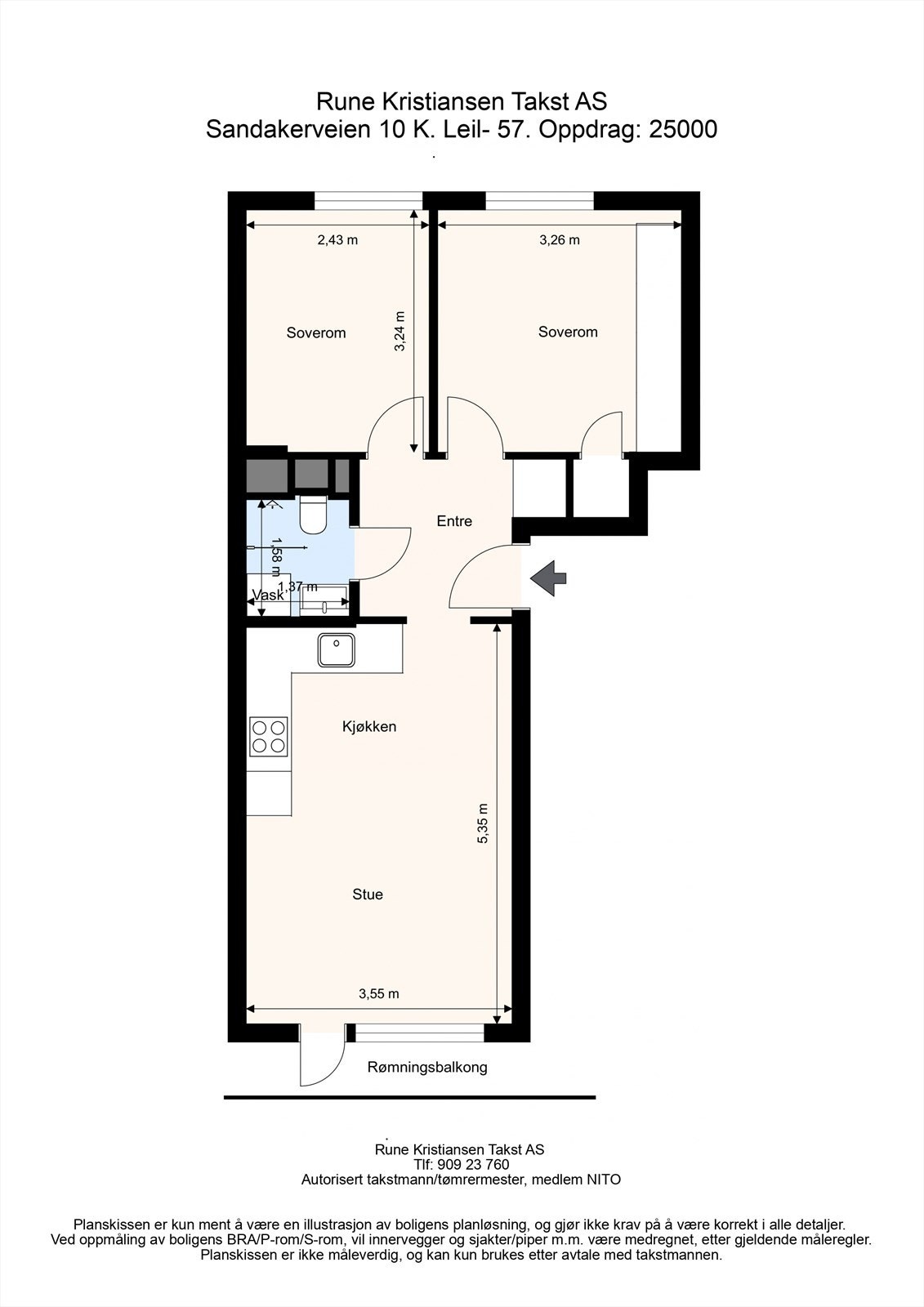 - Planskisse fra takstmann - Galleribilde