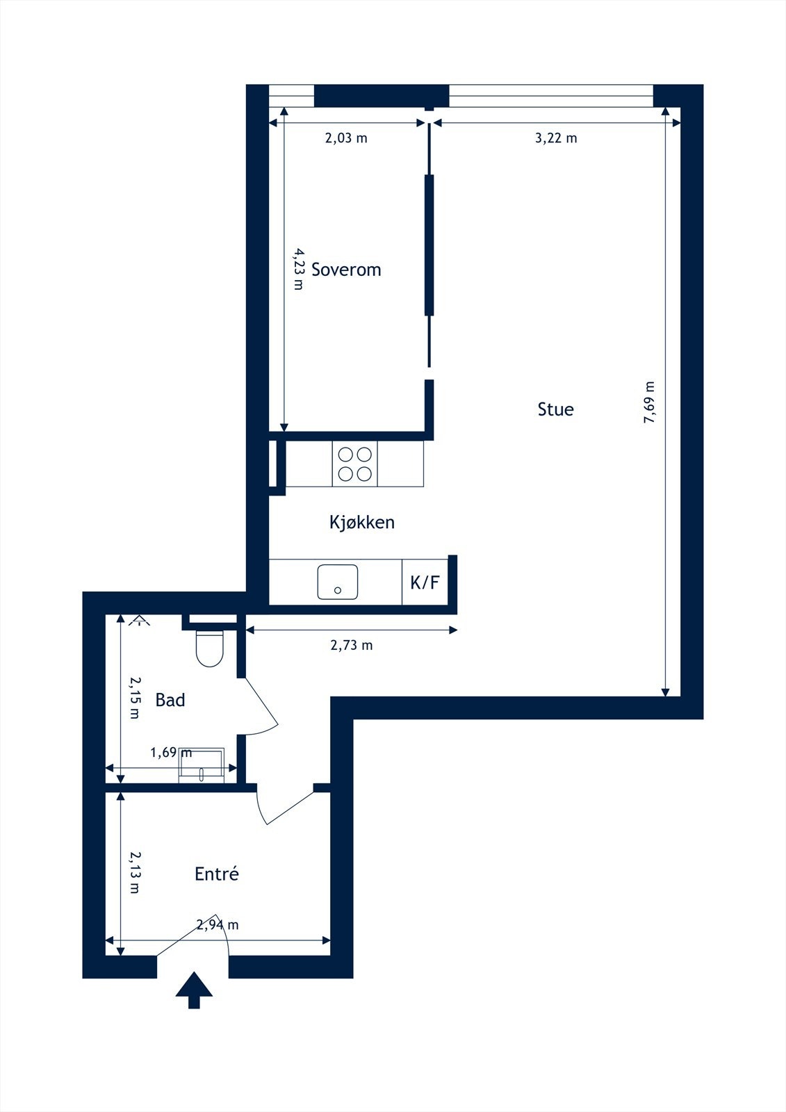 Plantegning for Darres gate 24 - 3. Etasje. Galleribilde
