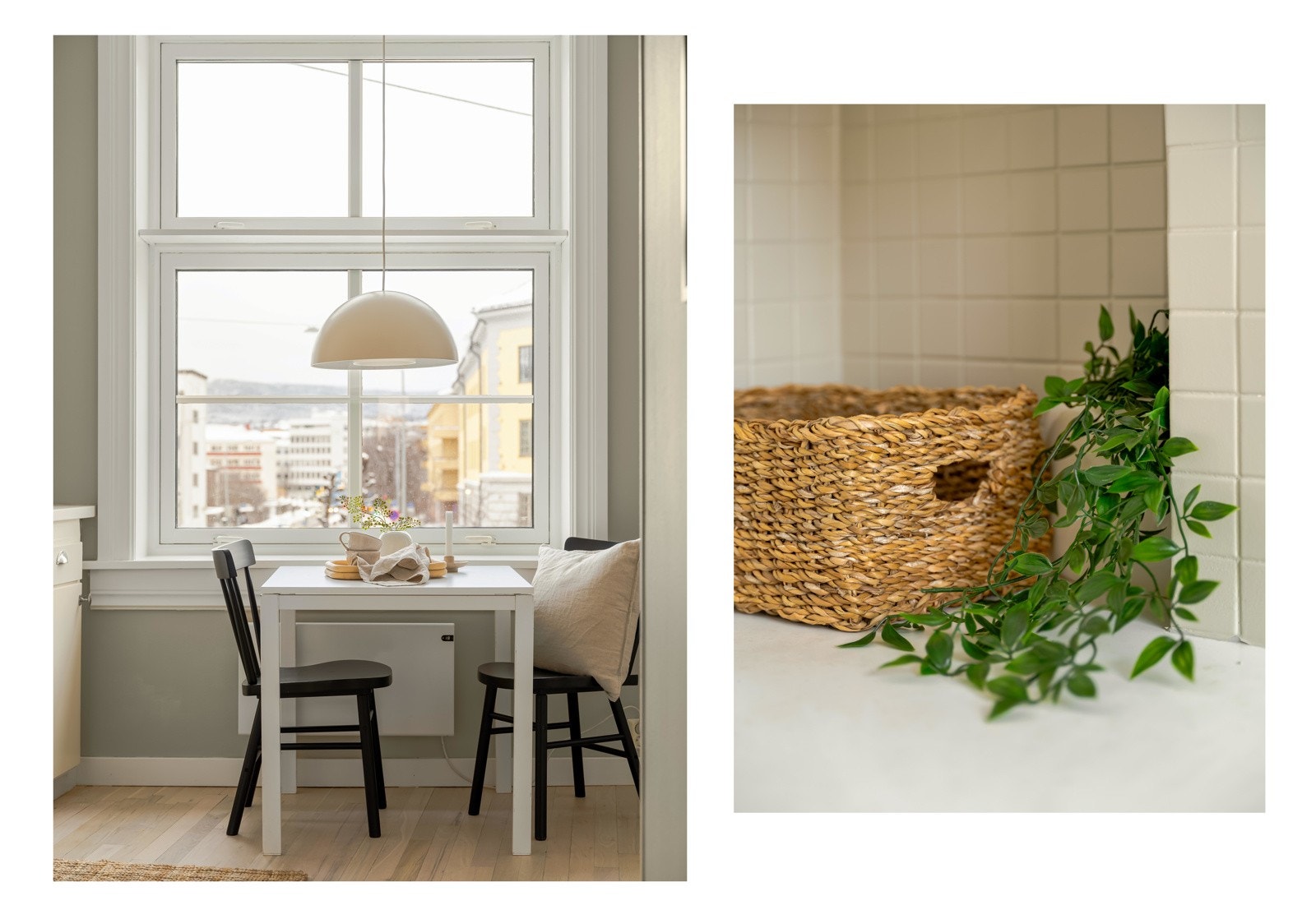 Mulighet for hyggelig spiseplass ved vinduet. Galleribilde