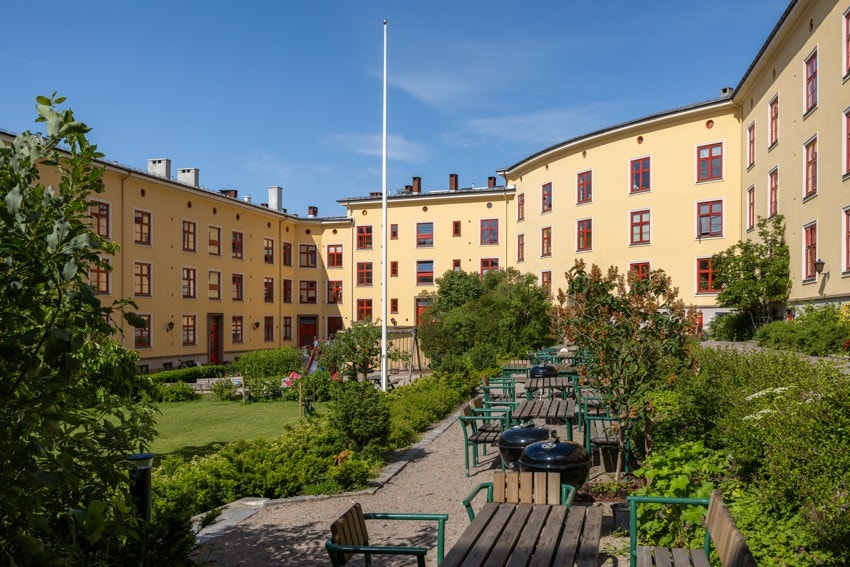 Morellgården består av 102 leiligheter. Galleribilde