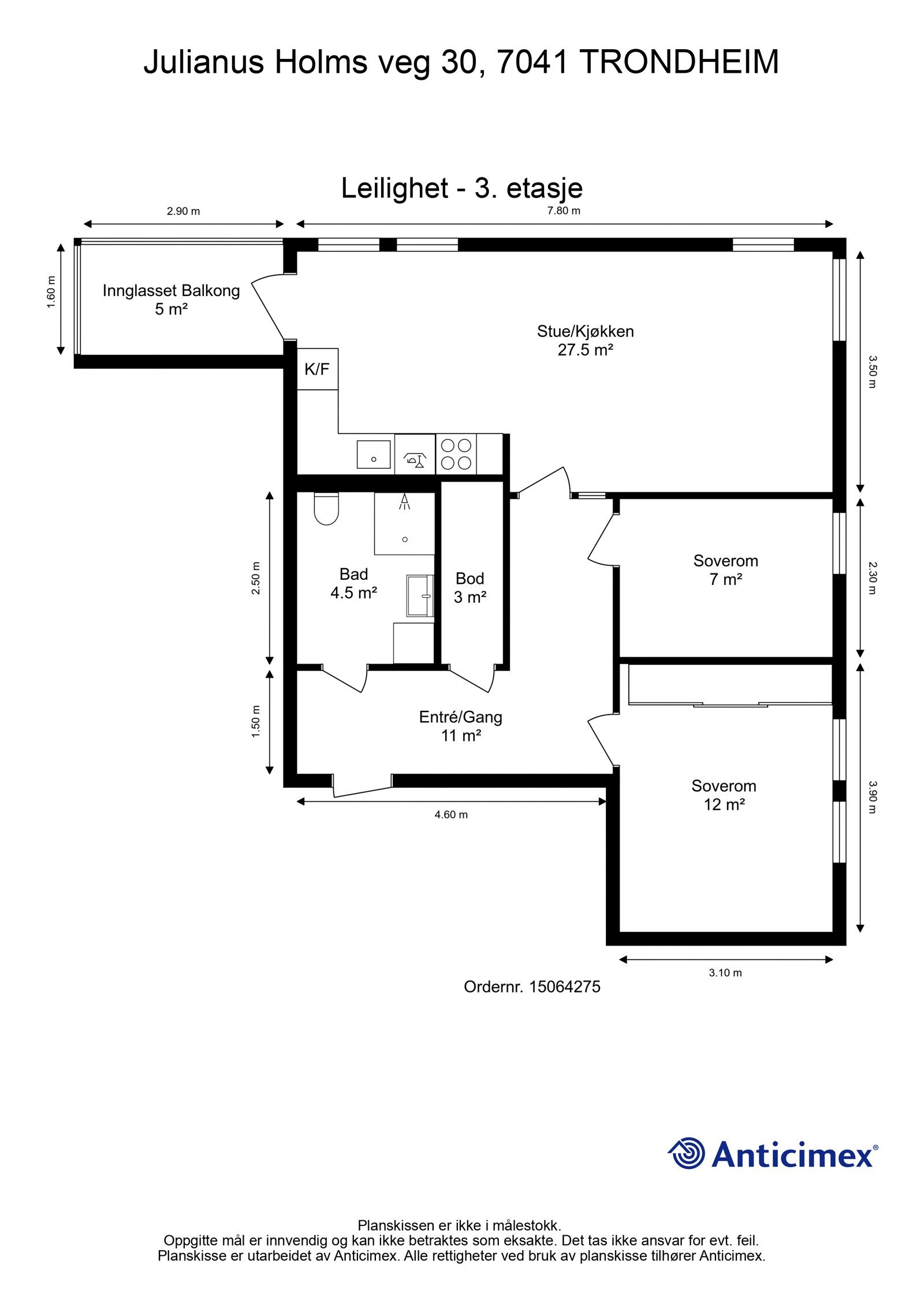 Planskisse - 3. etasje. Galleribilde