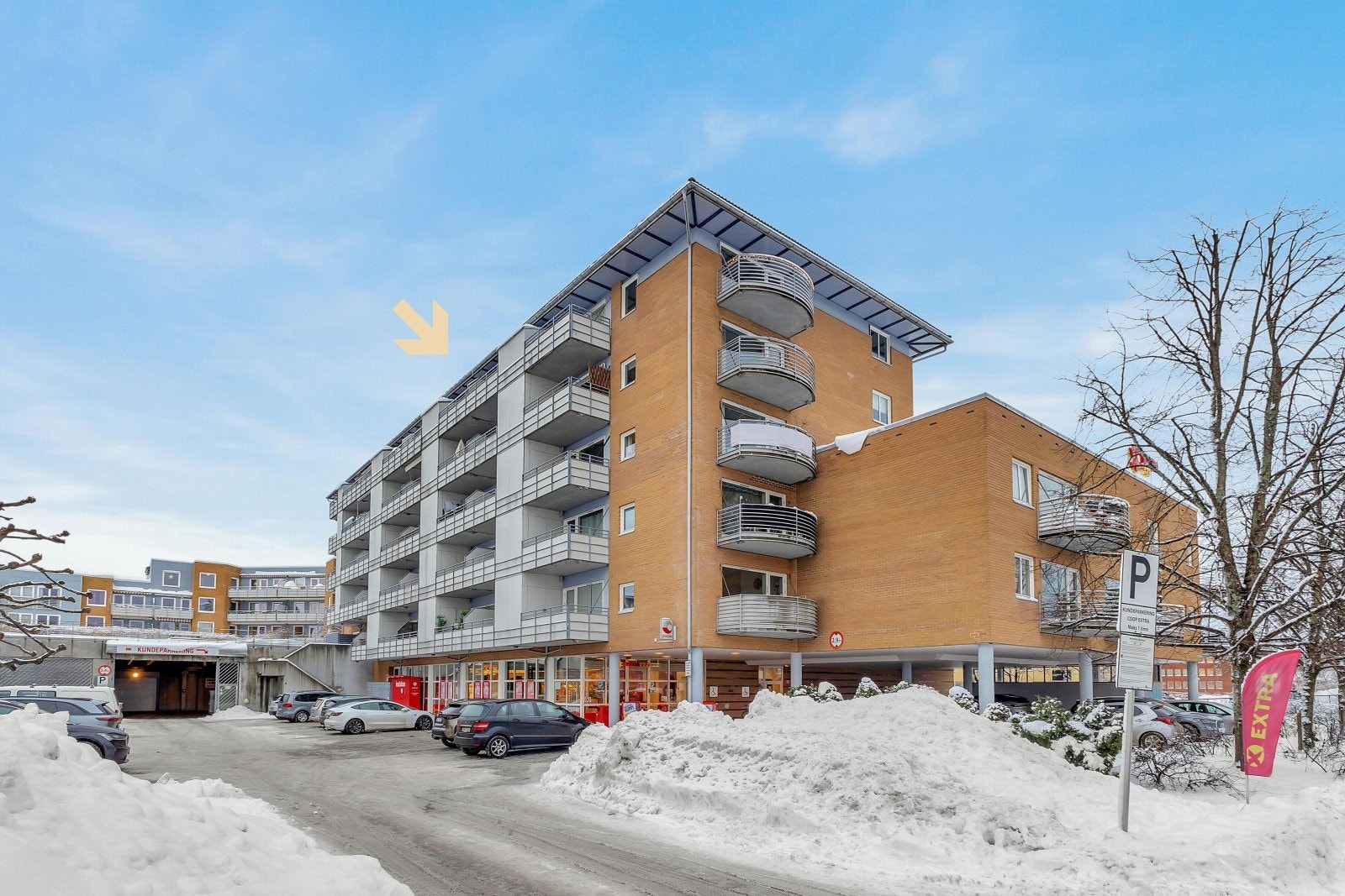 Stasjonsveien 69 - pil på leiligheten. Galleribilde
