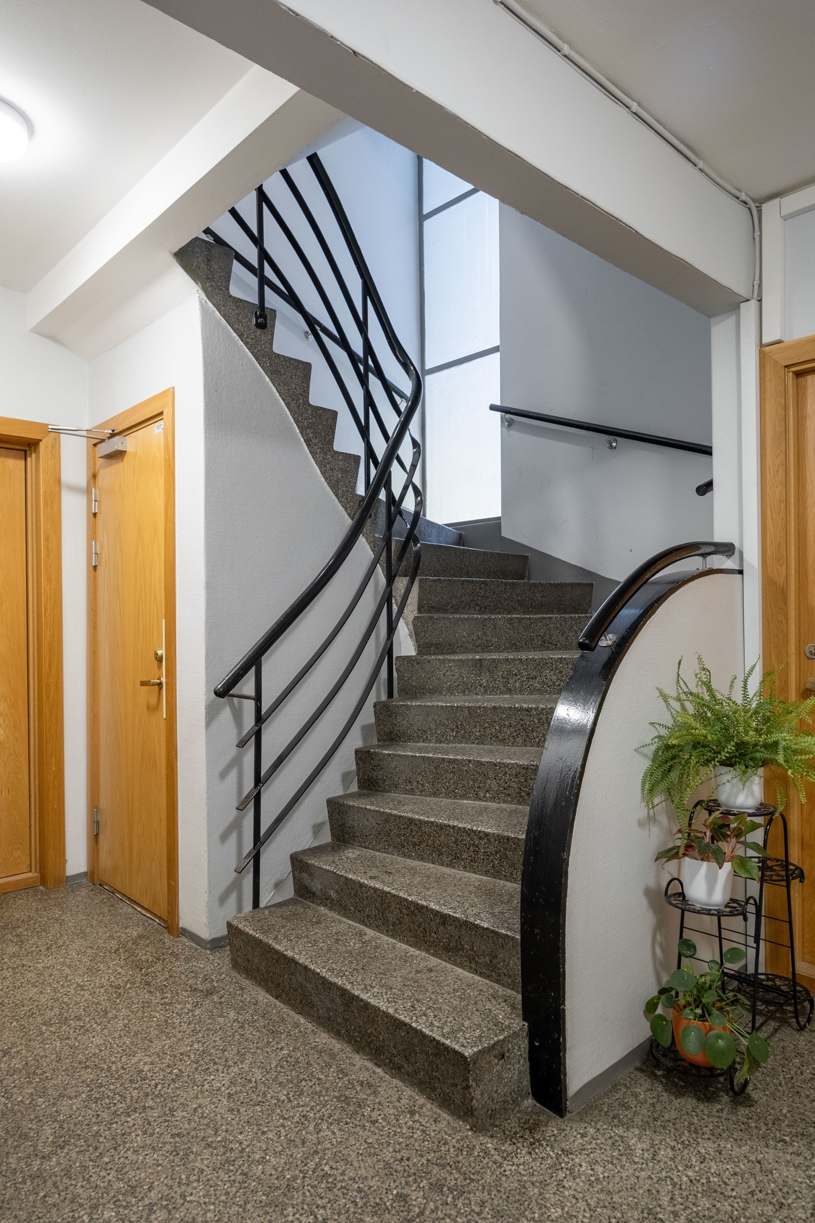 Felles trappeoppgang med heis. Galleribilde