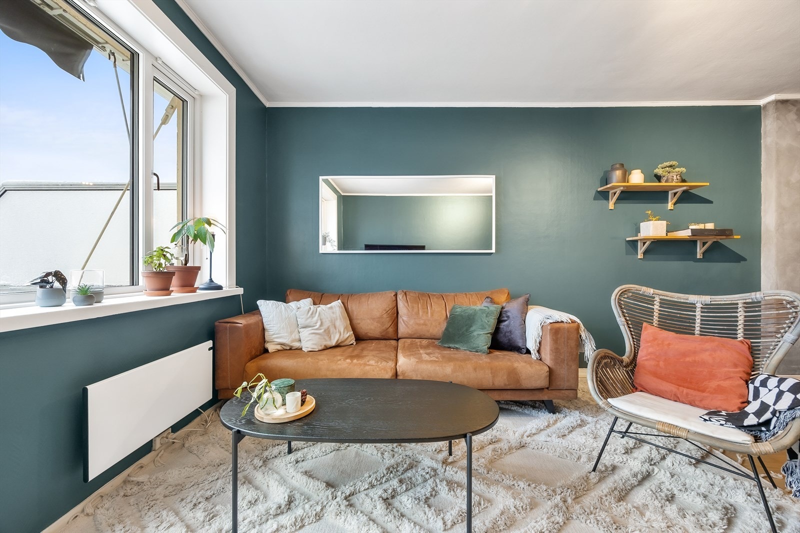 Komfortabel sofakrok i stuen. Galleribilde