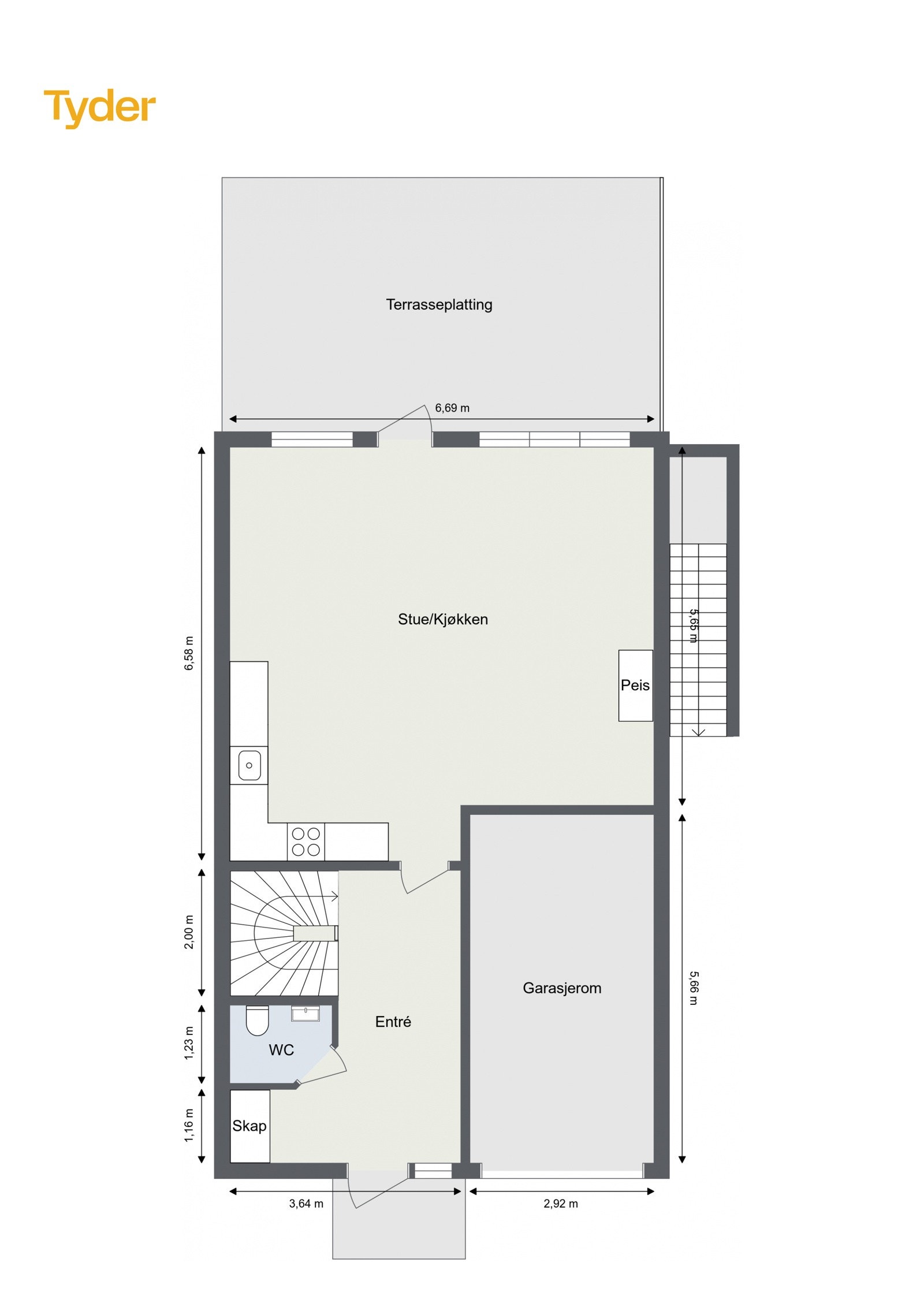 Plantegning 1. Etasje Galleribilde