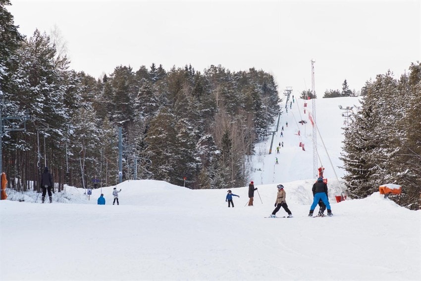 Området byr på flott turterreng - her fra Grefsenkleiva en fin vinterdag Galleribilde