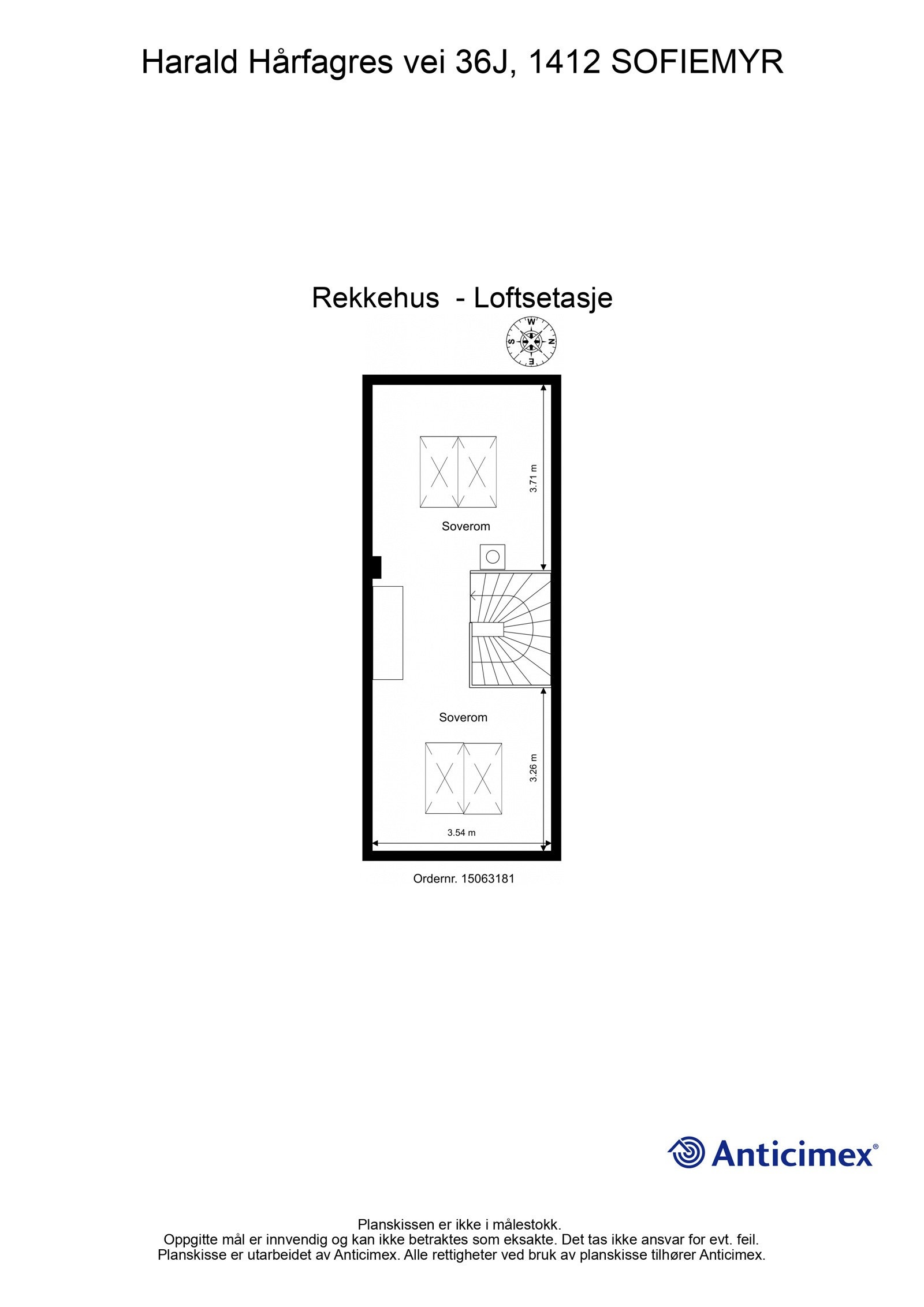 Plantegning loftsetasje Galleribilde
