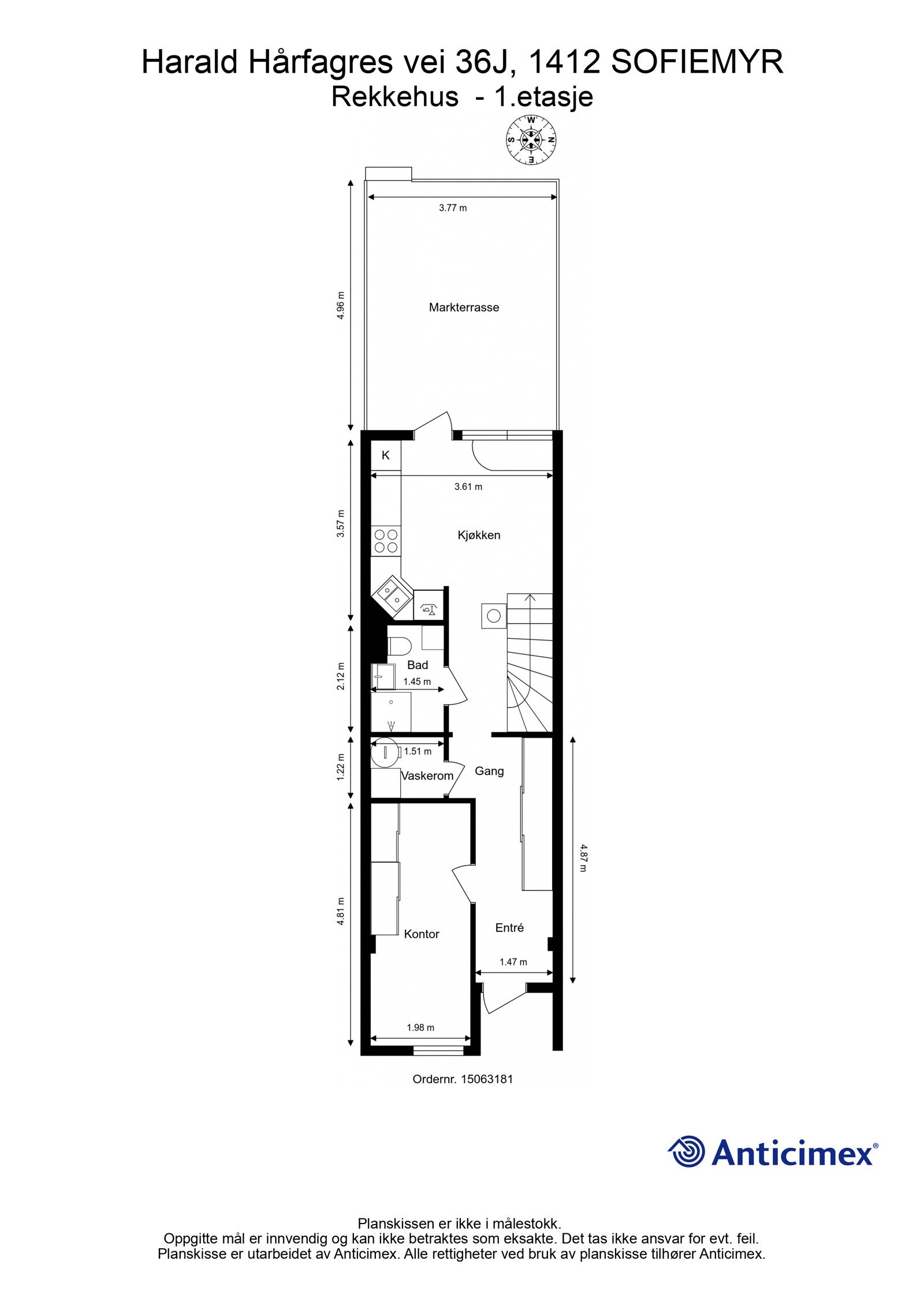 Plantegning 1. etasje Galleribilde
