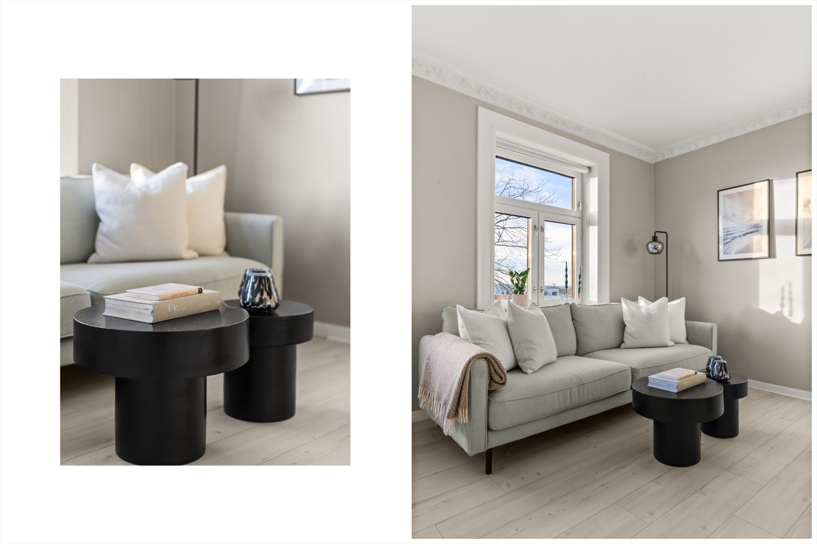 Flott lysinnslipp fra store vindusflater. Galleribilde
