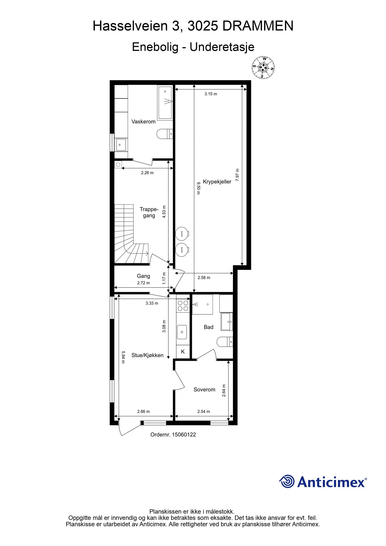 Plantegning hovedetasje. Galleribilde