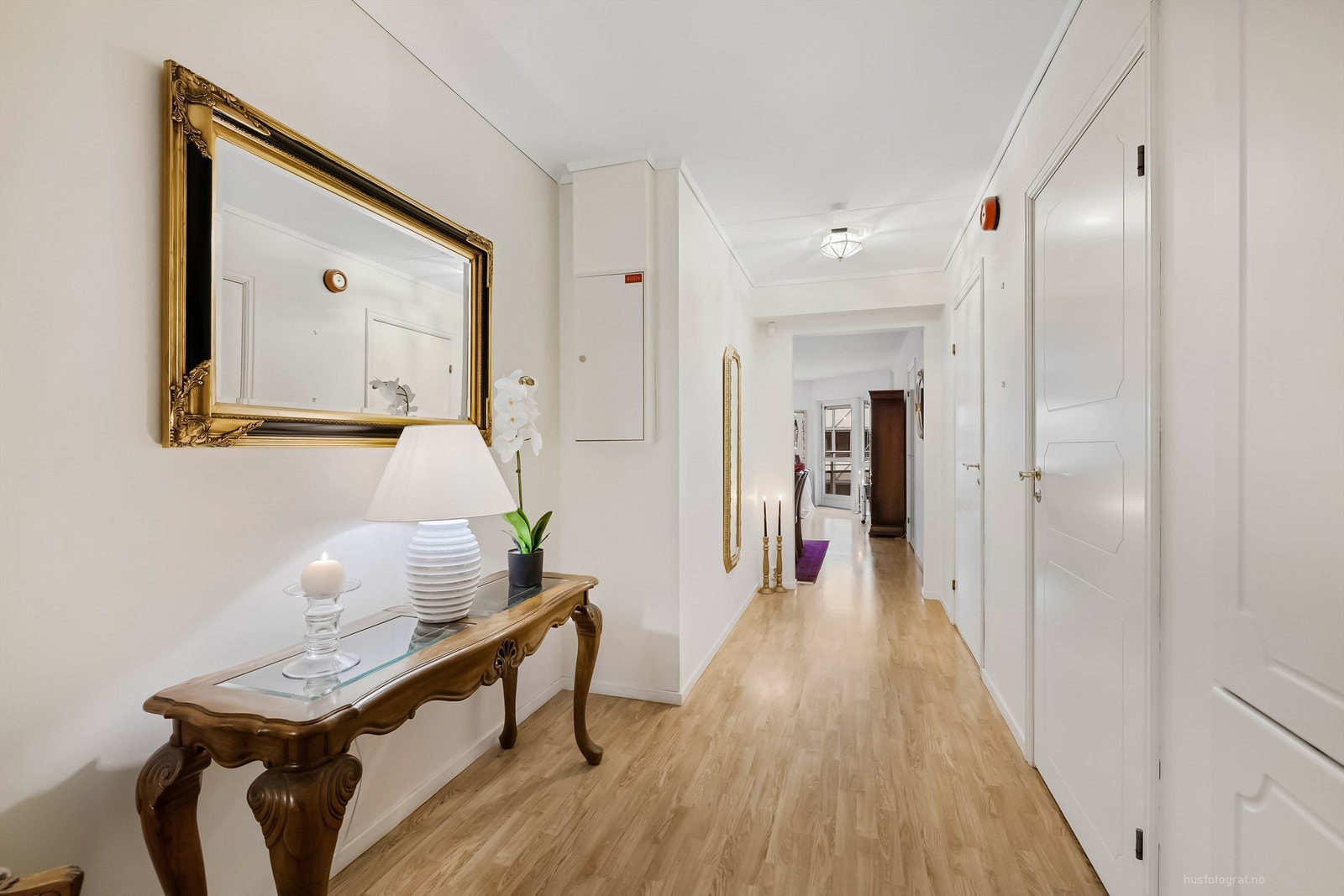 Entré med belegg på gulv, malte vegger og malt himling Galleribilde