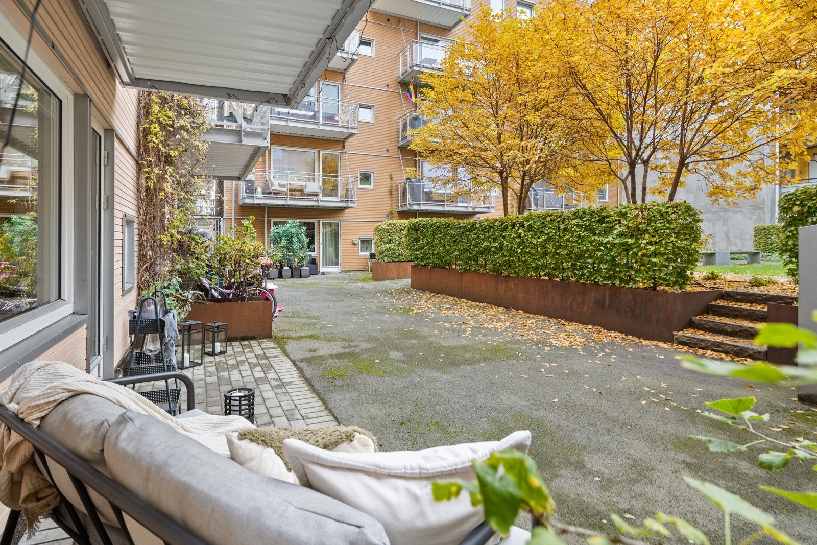 Her får du god plass til utemøblement og grill. Galleribilde