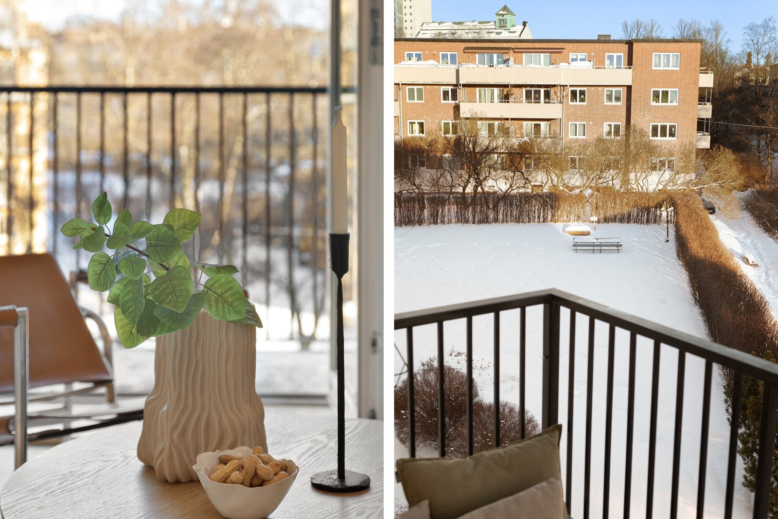 Balkongen fungerer som en herlig forlengelse av leiligheten! Galleribilde