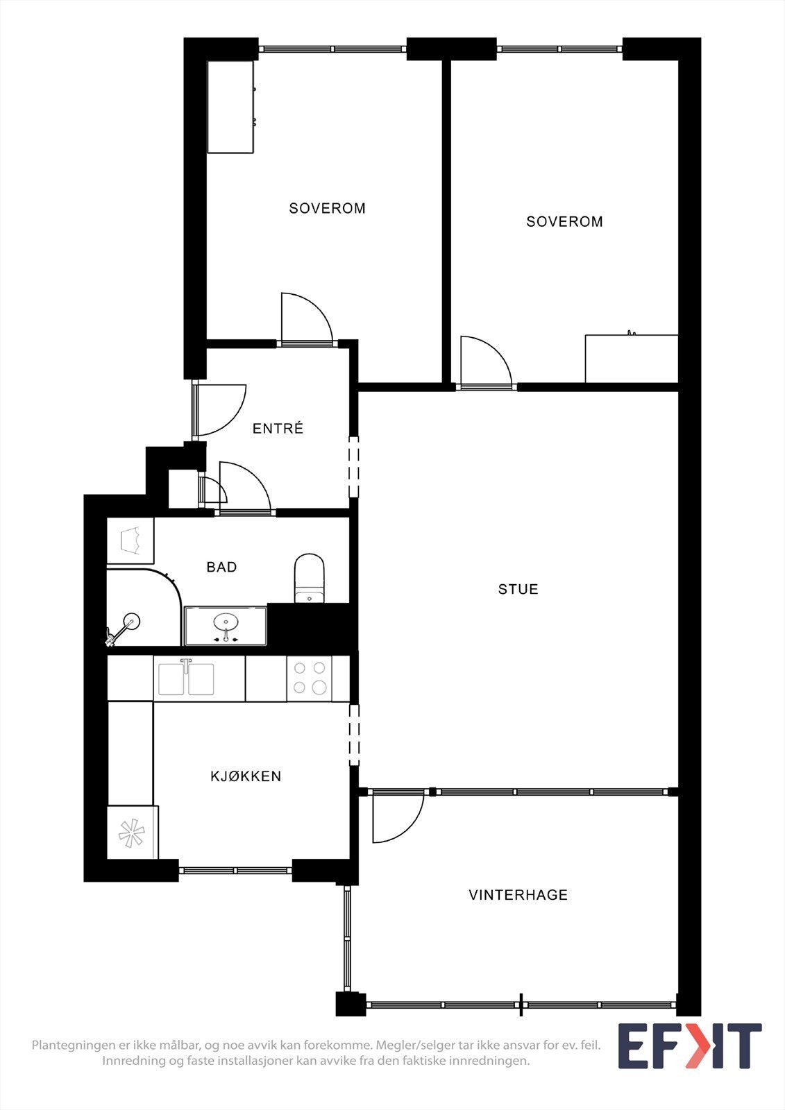 Plantegning - høy 1. etasje Galleribilde